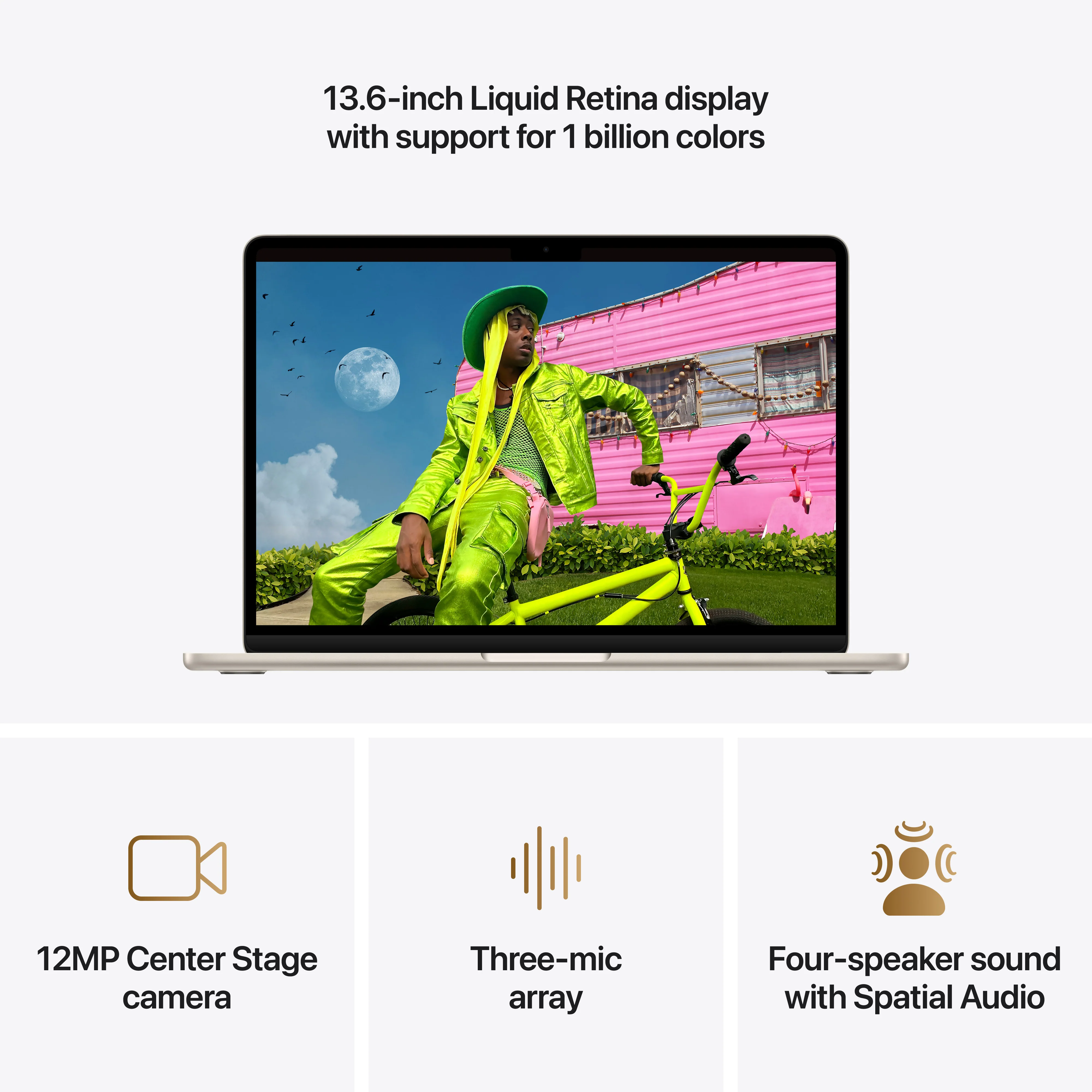 13-inch MacBook Air: Apple M5-chip met 10‑Core CPU en 8‑Core GPU, 16 GB, 512 GB SSD - Sterrenlicht (Qwerty NL) - Image 5