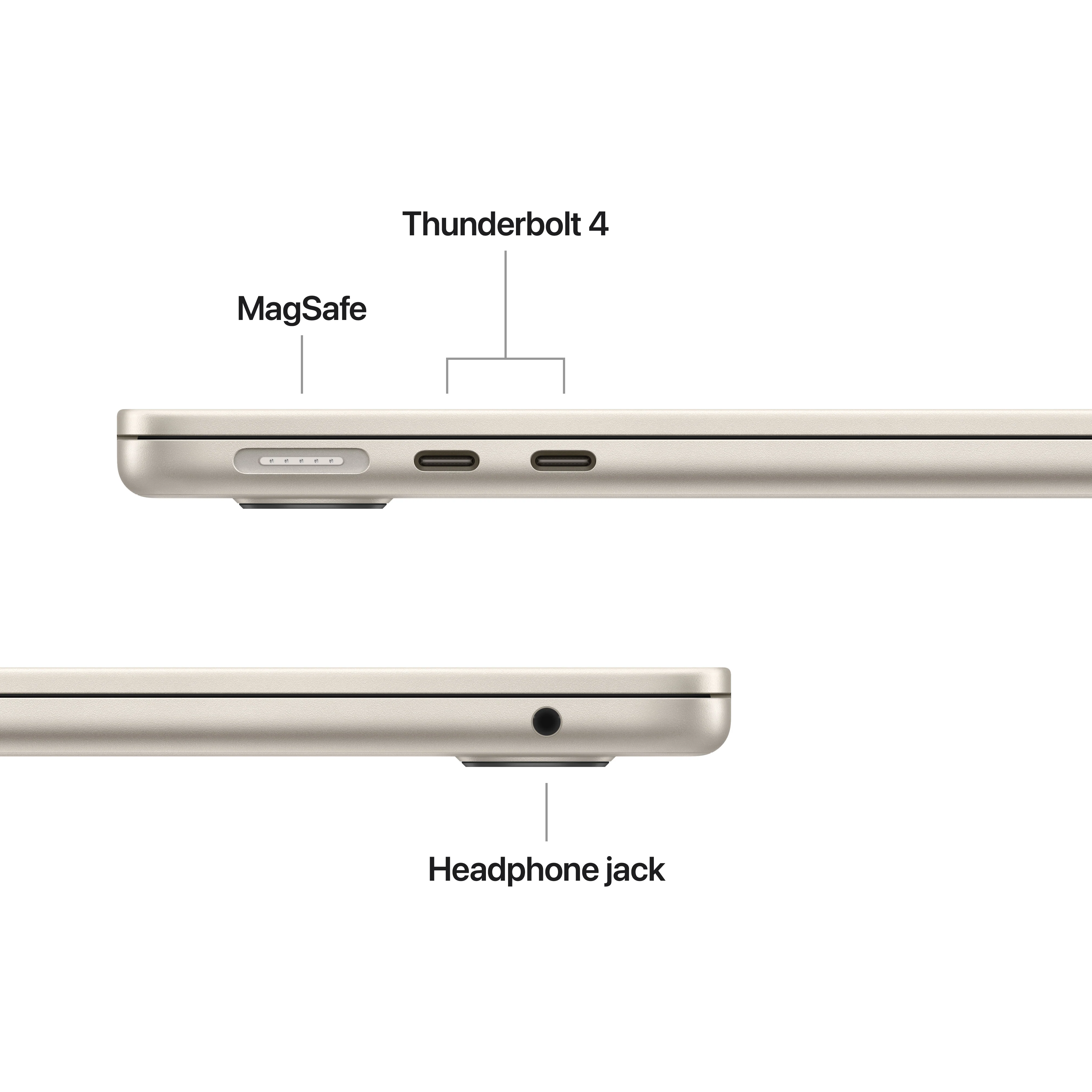 13-inch MacBook Air: Apple M5-chip met 10‑Core CPU en 10‑Core GPU, 16 GB, 1 TB SSD - Sterrenlicht (Azerty FR) - Image 6