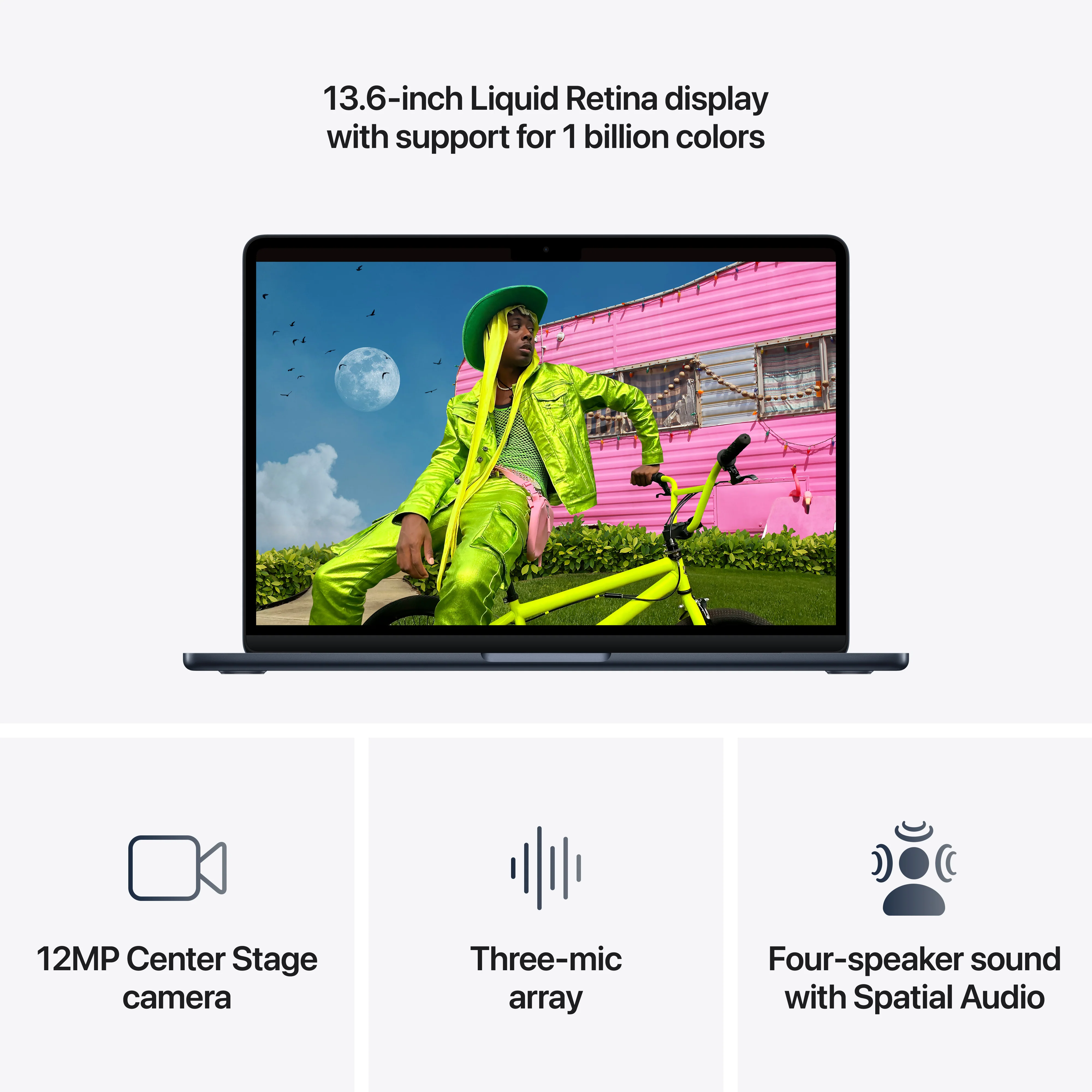 13-inch MacBook Air: Apple M5-chip met 10‑Core CPU en 10‑Core GPU, 16 GB, 1 TB SSD - Middernacht (Qwerty NL) - Image 5