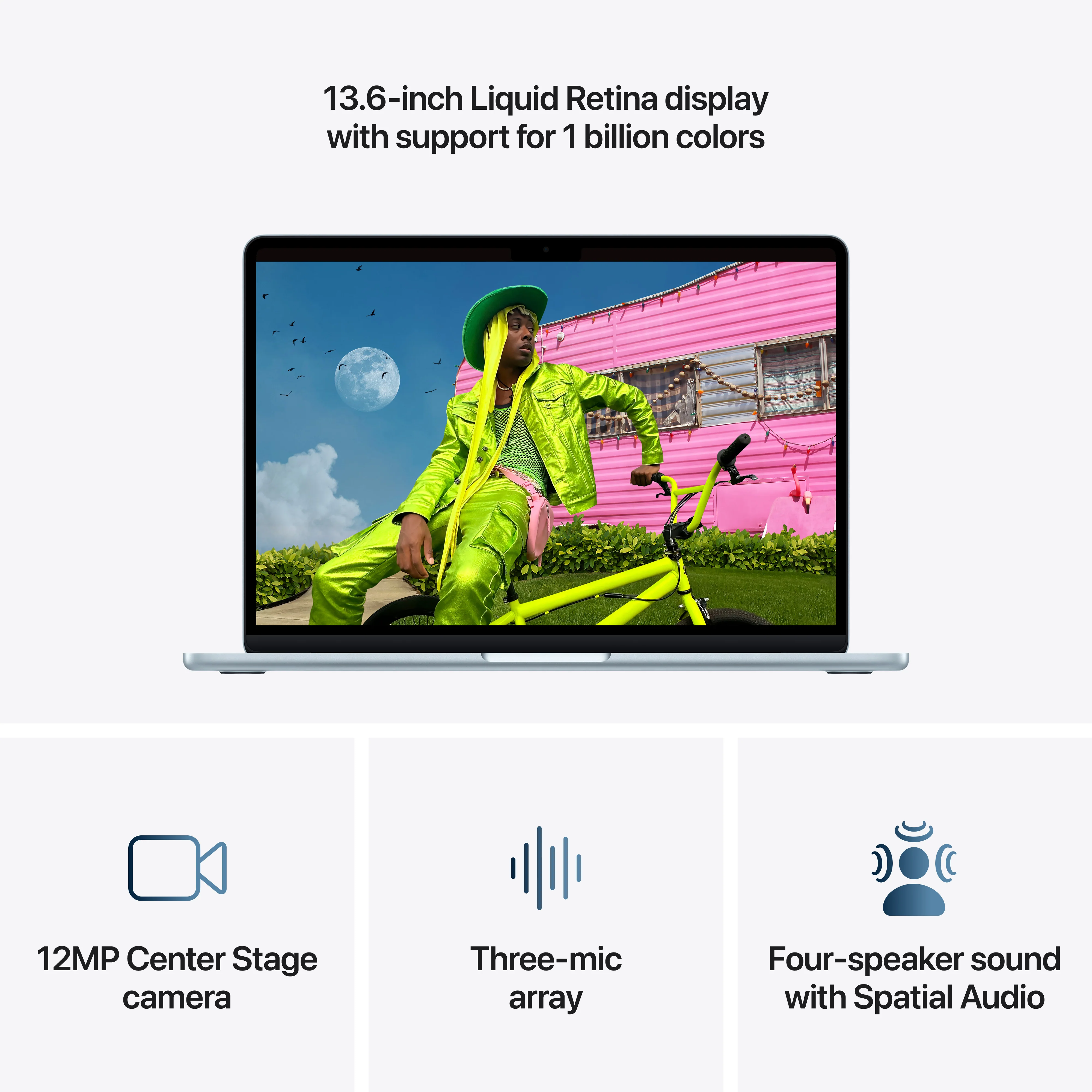 13-inch MacBook Air: Apple M5-chip met 10‑Core CPU en 10‑Core GPU, 16 GB, 1 TB SSD - Hemelsblauw (Qwerty NL) - Image 5