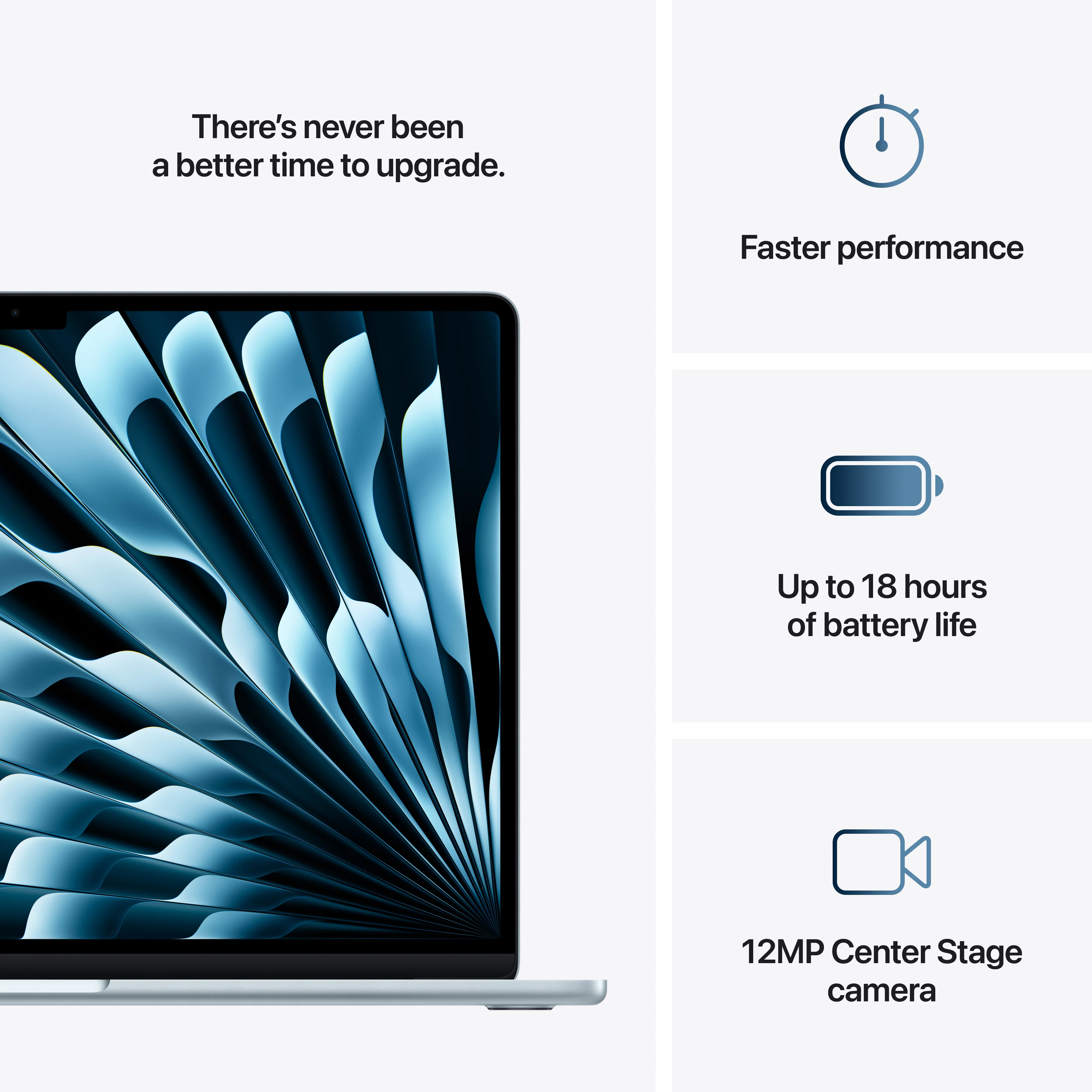 EOL 15-inch MacBook Air: Apple M4-chip met 10‑core CPU en 10‑core GPU, 16 GB, 512 GB - Hemelsblauw (Azerty FR) - Image 10