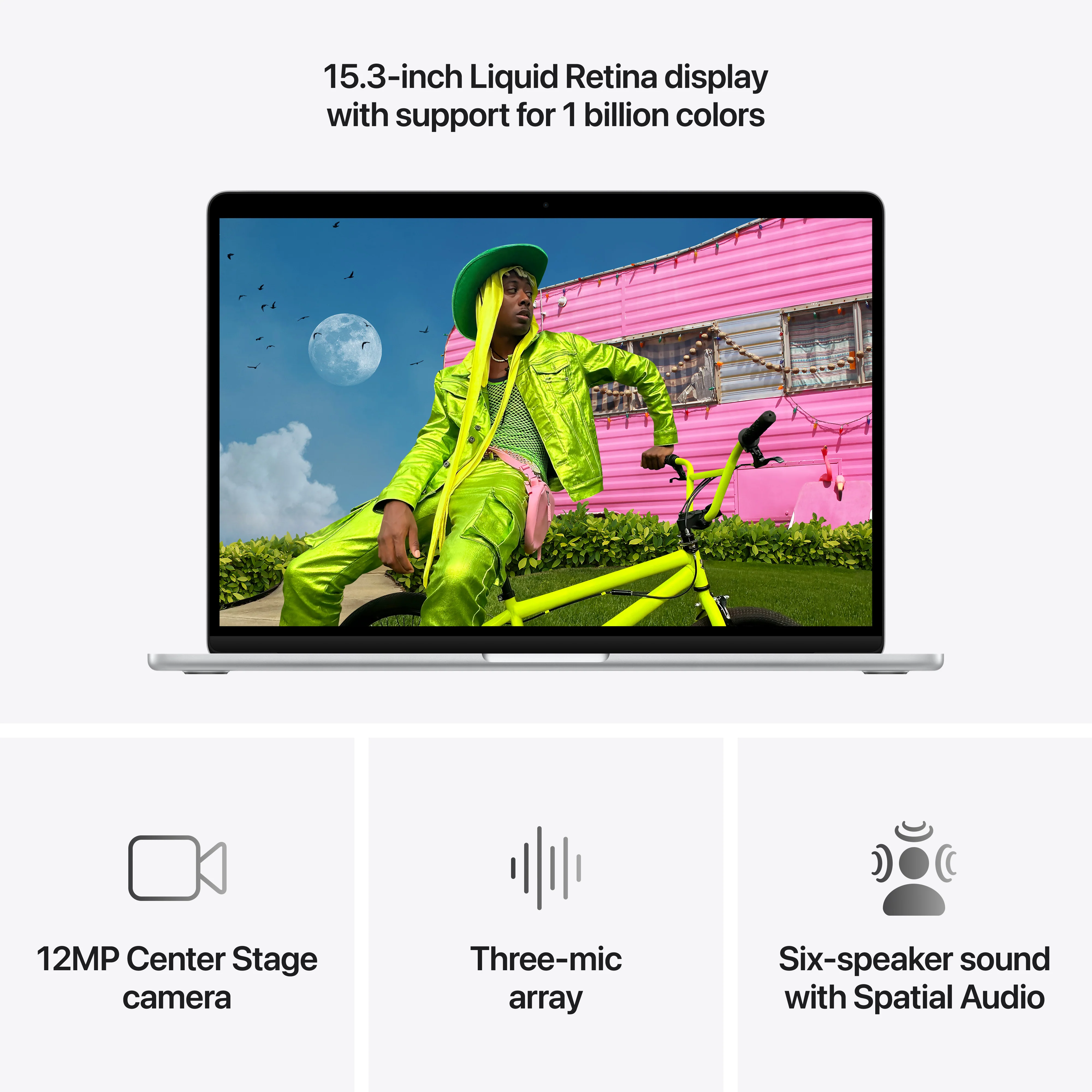 15-inch MacBook Air: Apple M5-chip met 10‑Core CPU en 10‑Core GPU, 16 GB, 1 TB SSD - Zilver (Azerty FR) - Image 5