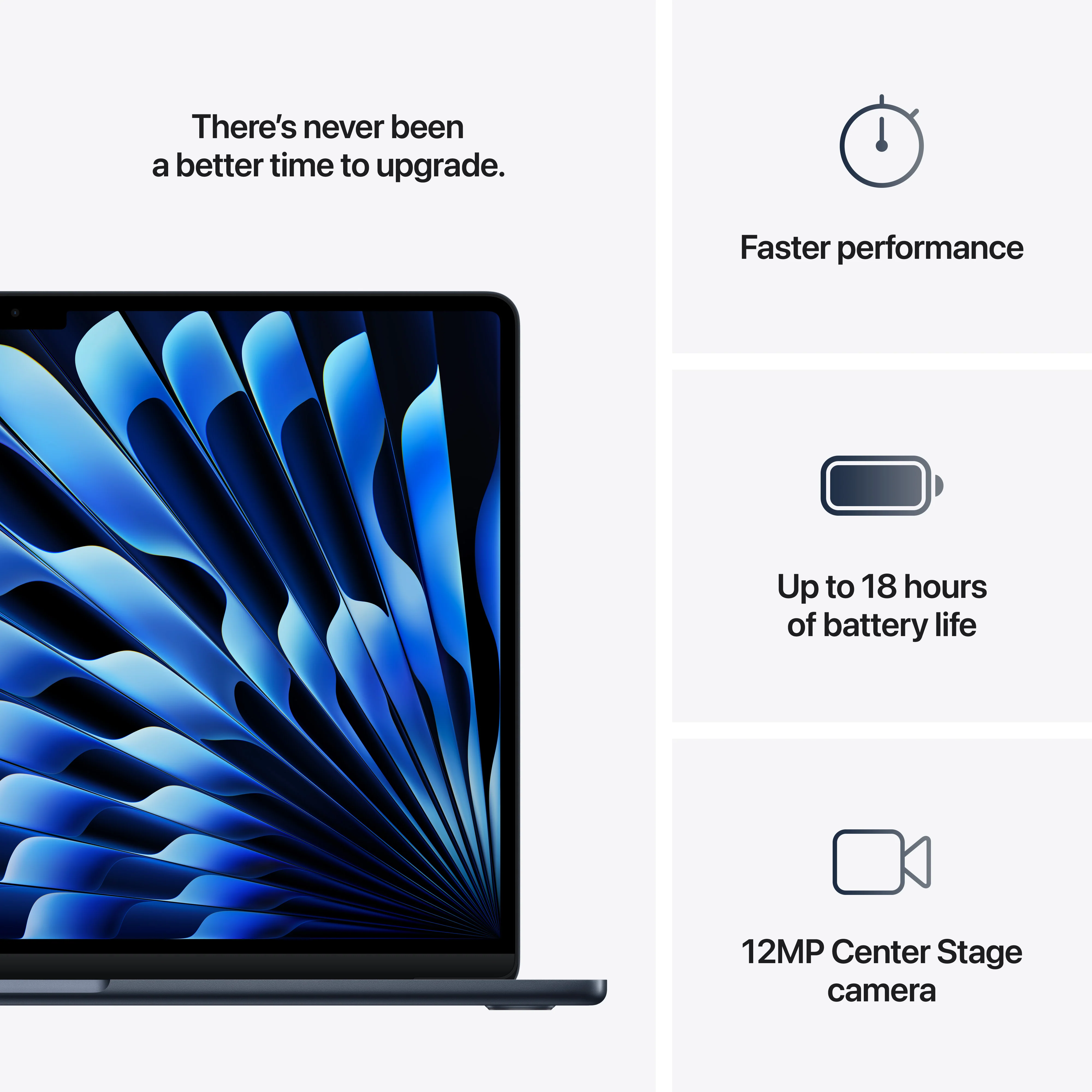 EOL 15-inch MacBook Air: Apple M4-chip met 10‑core CPU en 10‑core GPU, 16 GB, 256 GB - Middernacht (Azerty FR) - Image 10