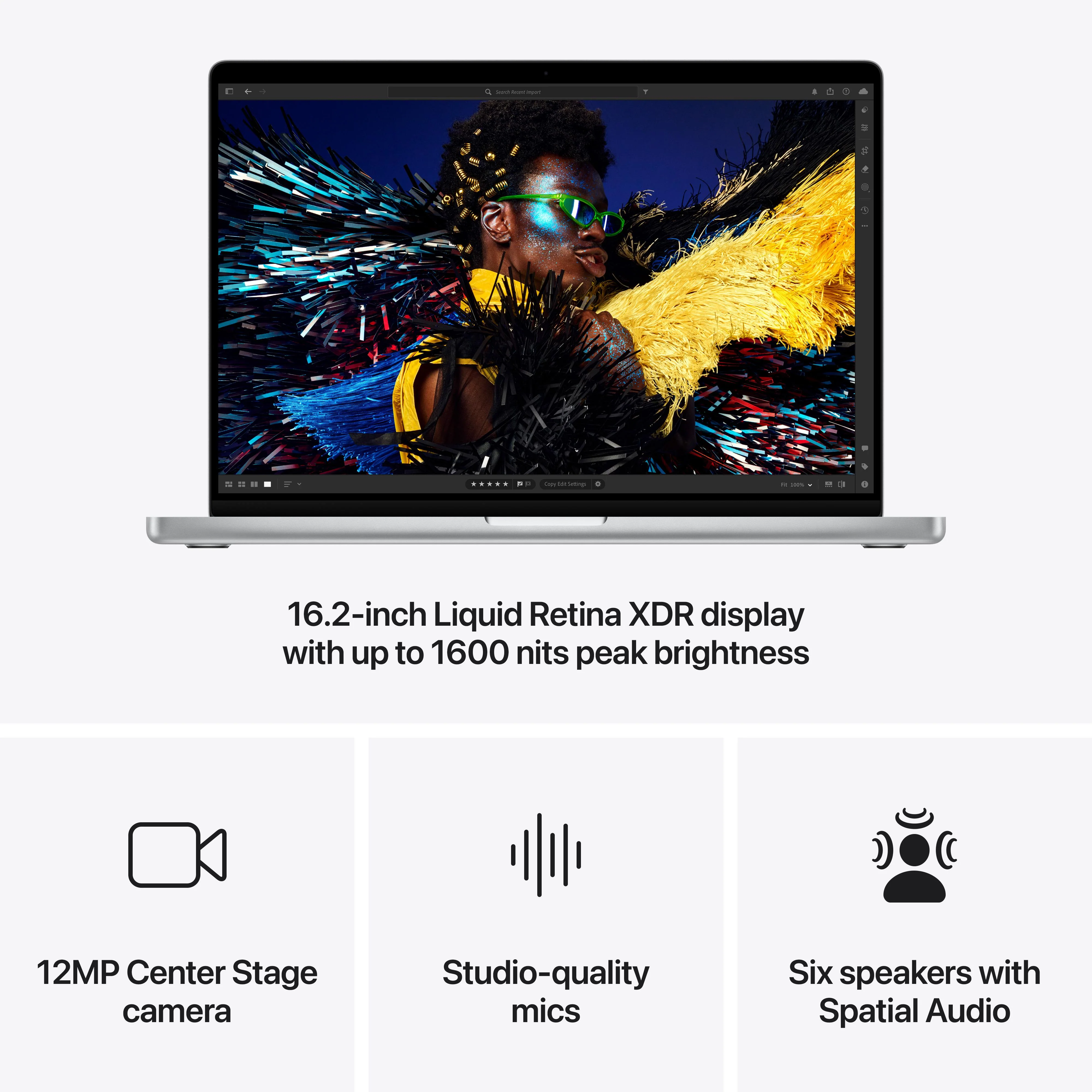 EOL 16-inch MacBook Pro: Apple M4 Max-chip met 14‑core CPU en 32‑core GPU, 36 GB, 1 TB - Zilver (Qwerty NL) - Image 6