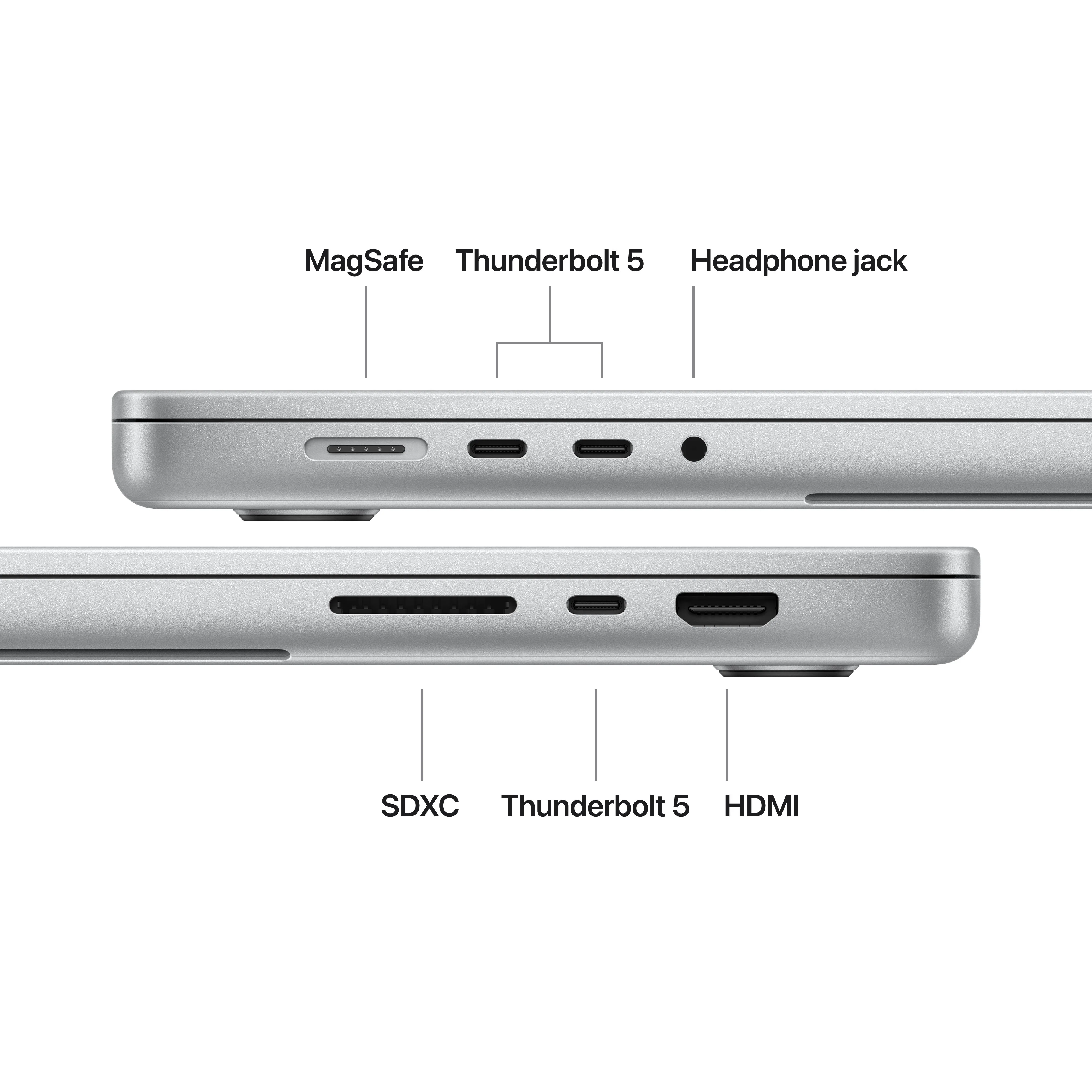 16-inch MacBook Pro: Apple M5 Max chip with 18-core CPU and 40-core GPU, 48 GB, 2 TB SSD - Zilver (Azerty FR) - Image 7