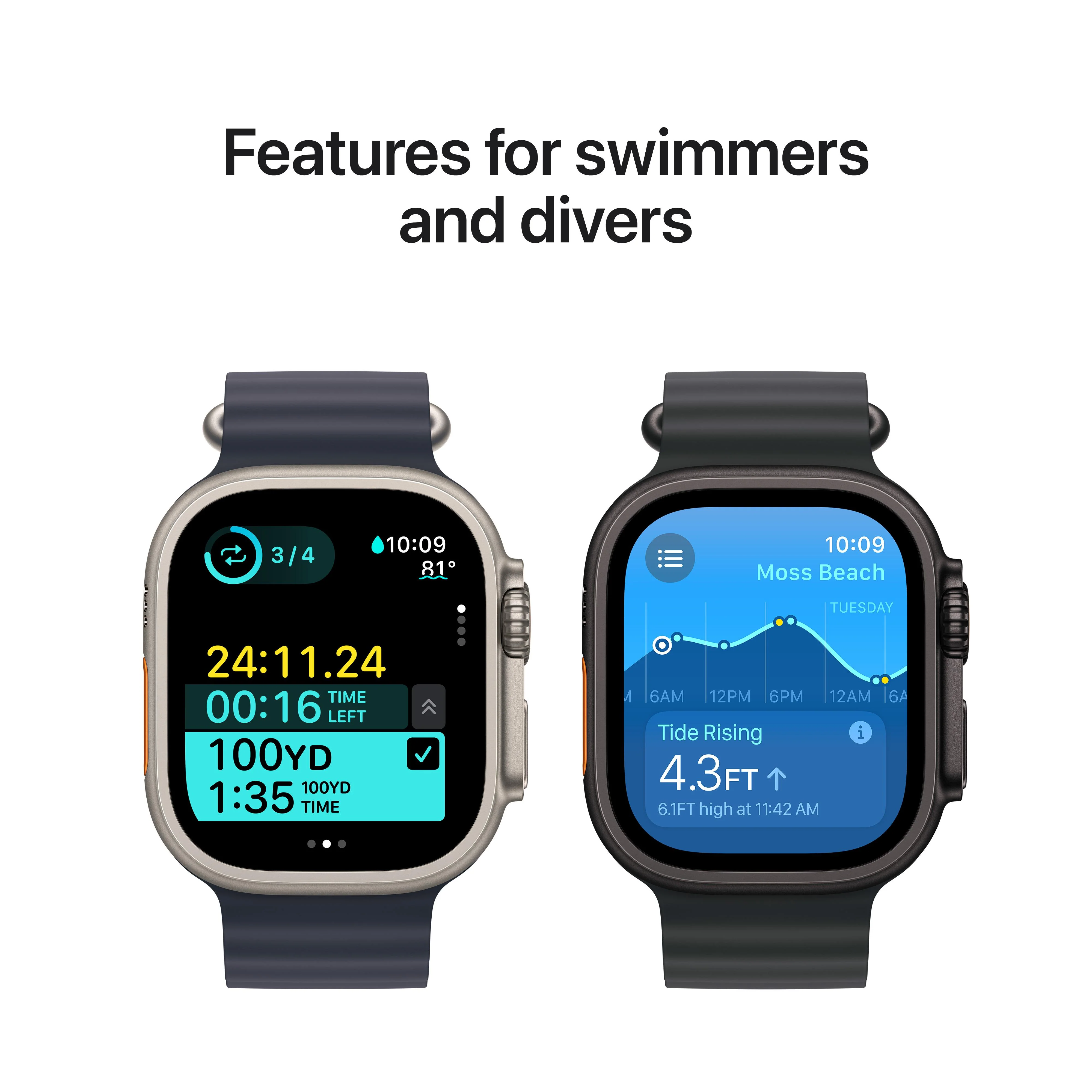 EOL Apple Watch Ultra 2 (GPS + Cellular) • 49-mm kast van zwart titanium • Zwart Trail‑bandje - S/M - Image 5