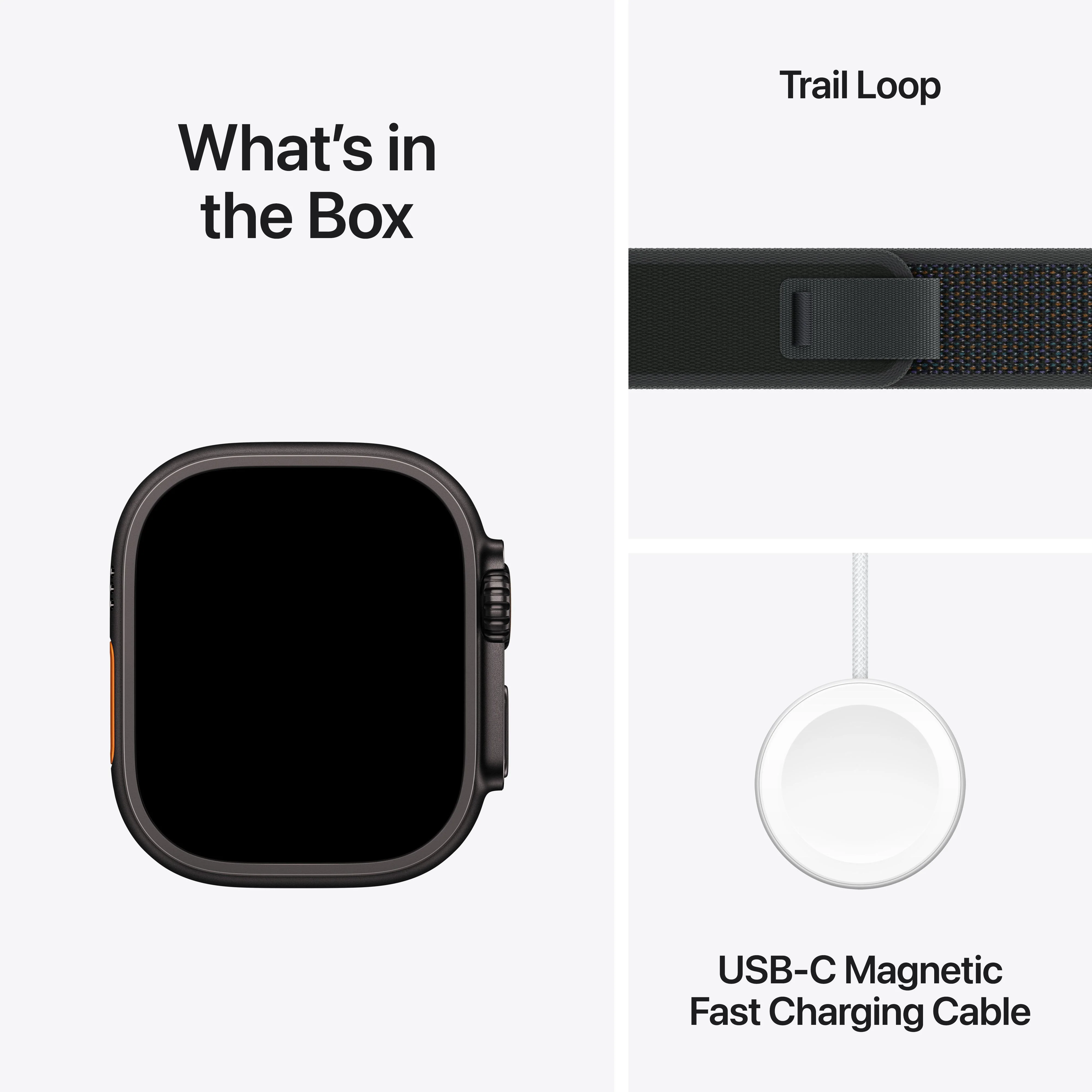 EOL Apple Watch Ultra 2 (GPS + Cellular) • 49-mm kast van zwart titanium • Zwart Trail‑bandje - S/M - Image 9