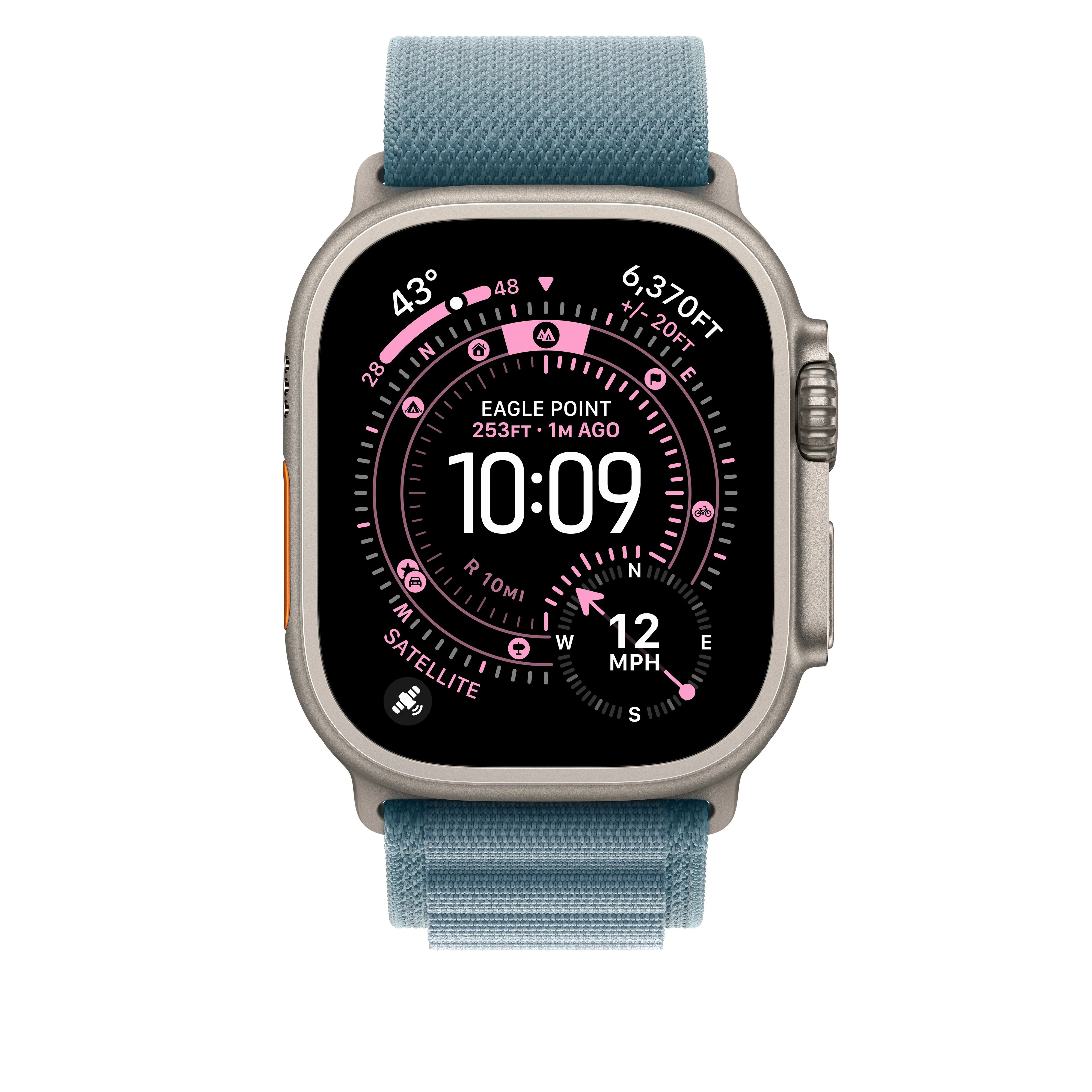 Alpine-bandje - Lichtblauw (49 mm) - L - Naturel titanium - Image 3