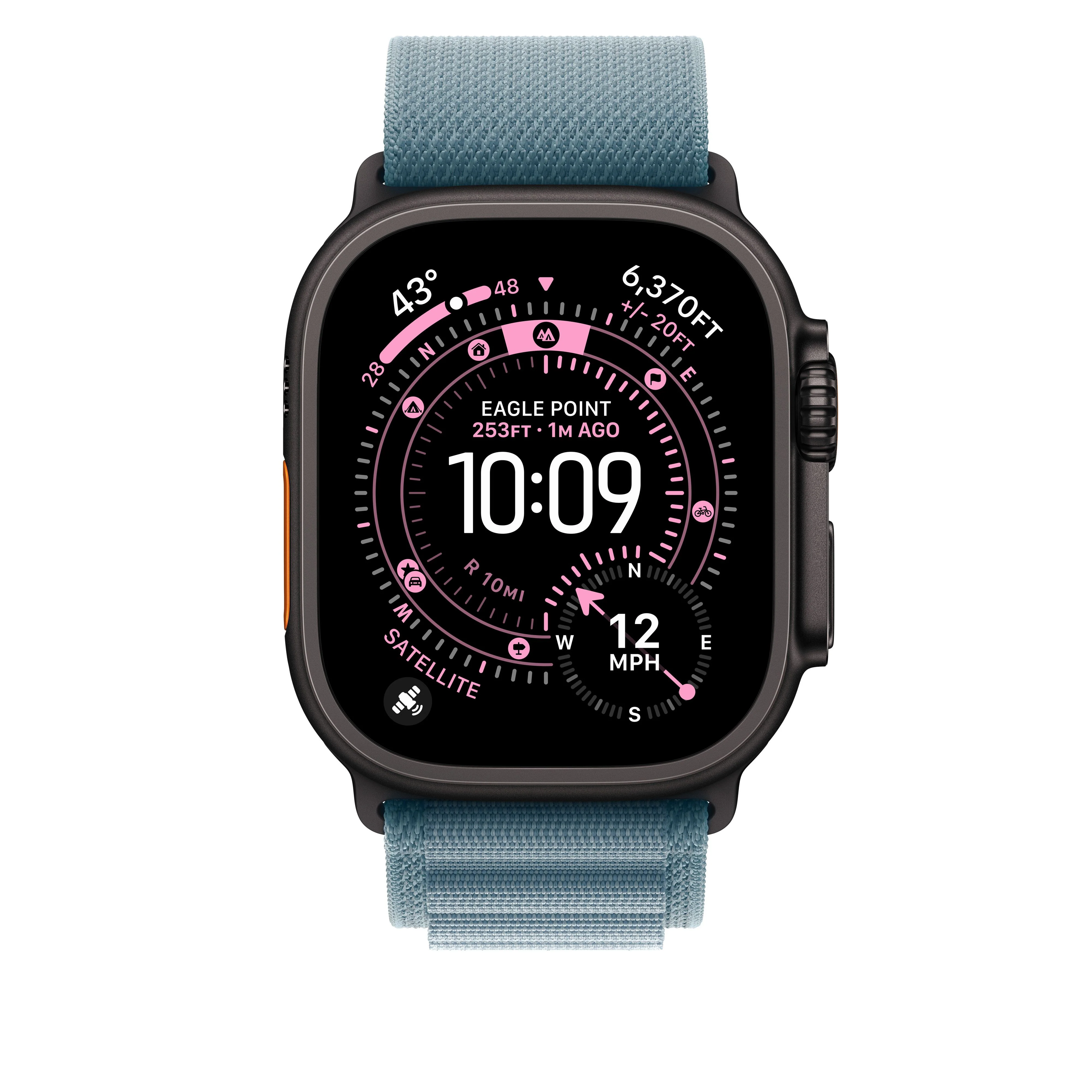 Alpine-bandje - Lichtblauw (49 mm) - S - Zwart titanium - Image 3