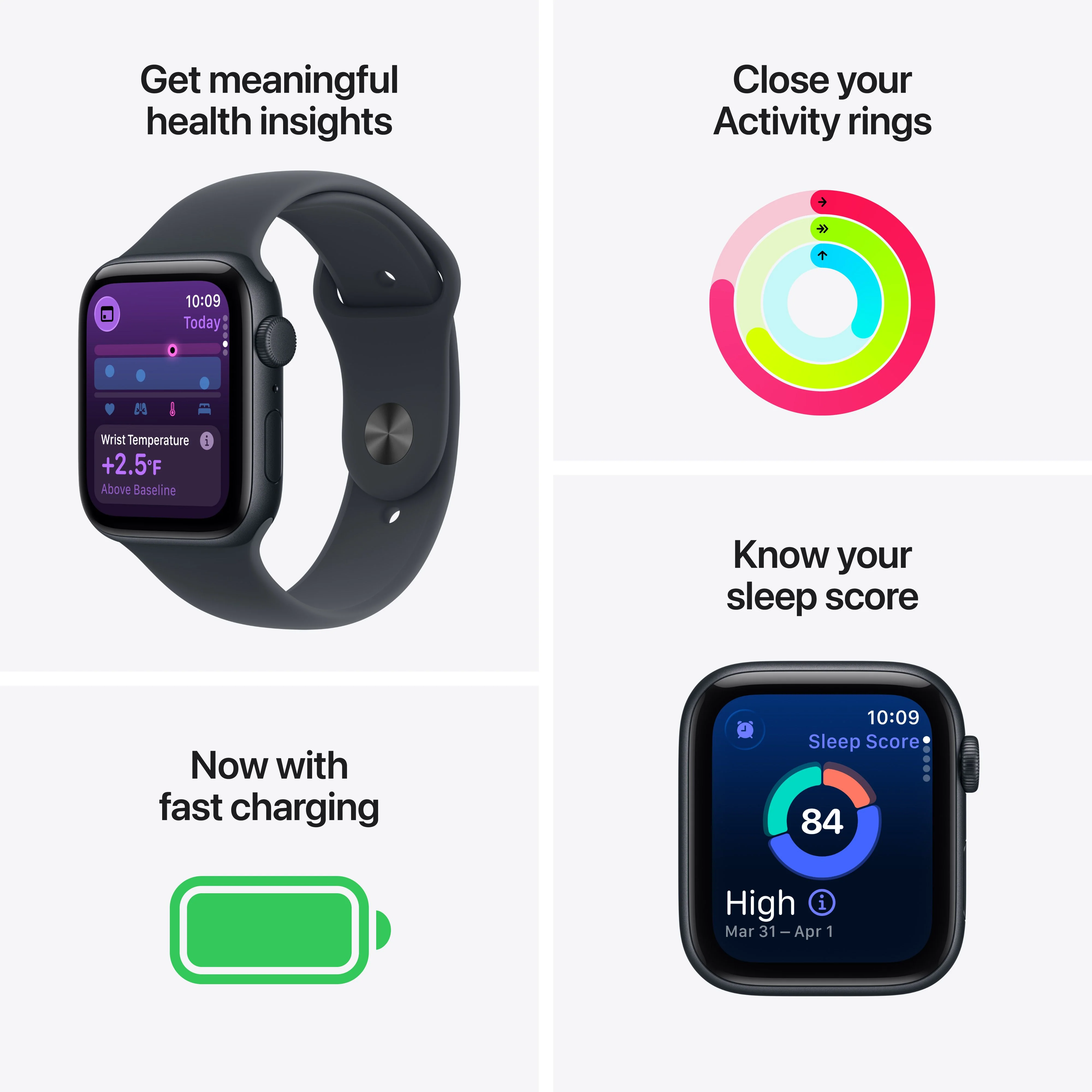 Apple Watch SE 3 (GPS) • 40‐mm kast van sterrenlicht aluminium • Sterrenlicht sportbandje - M/L - Image 3