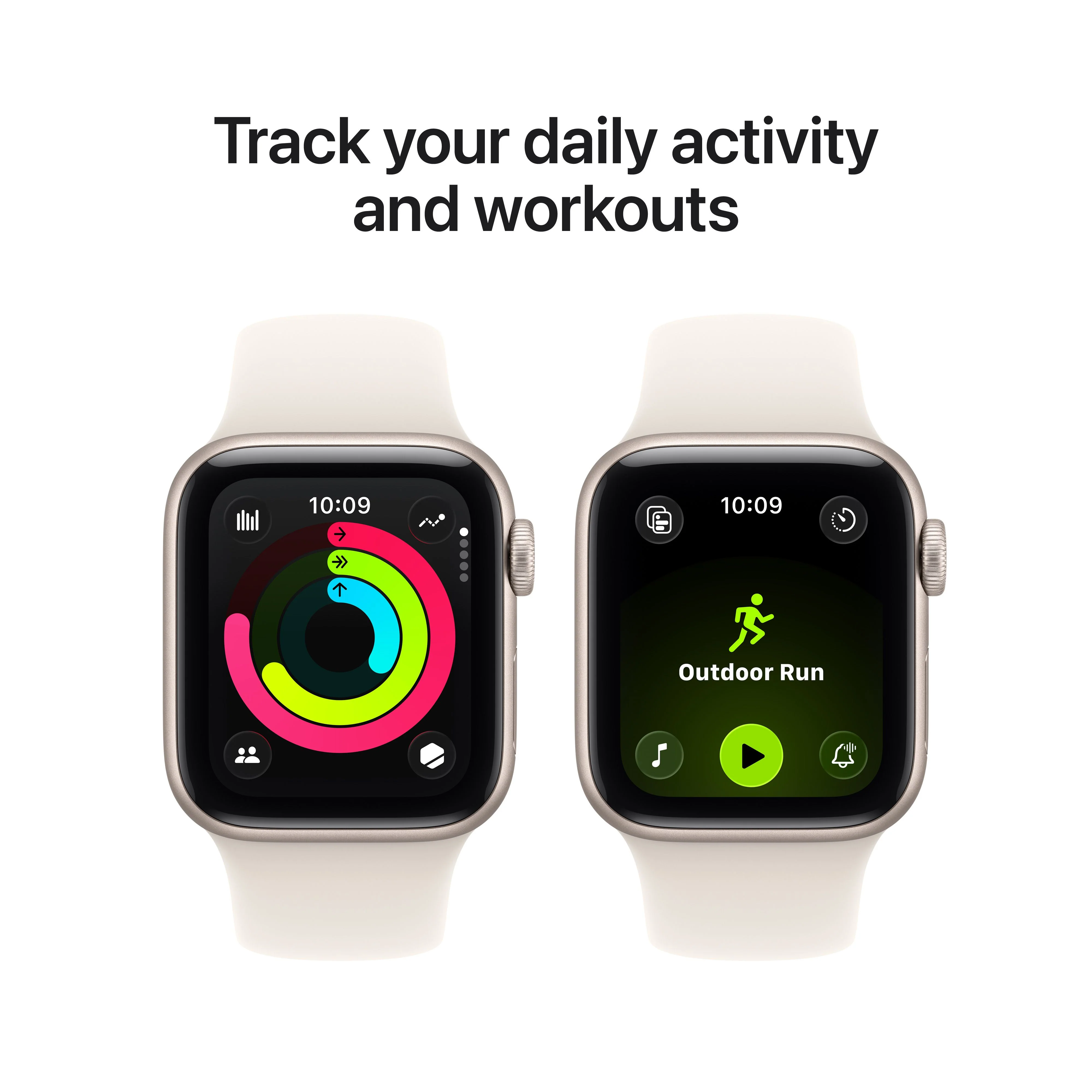 Apple Watch SE 3 (GPS) • 40‐mm kast van sterrenlicht aluminium • Sterrenlicht sportbandje - M/L - Image 6