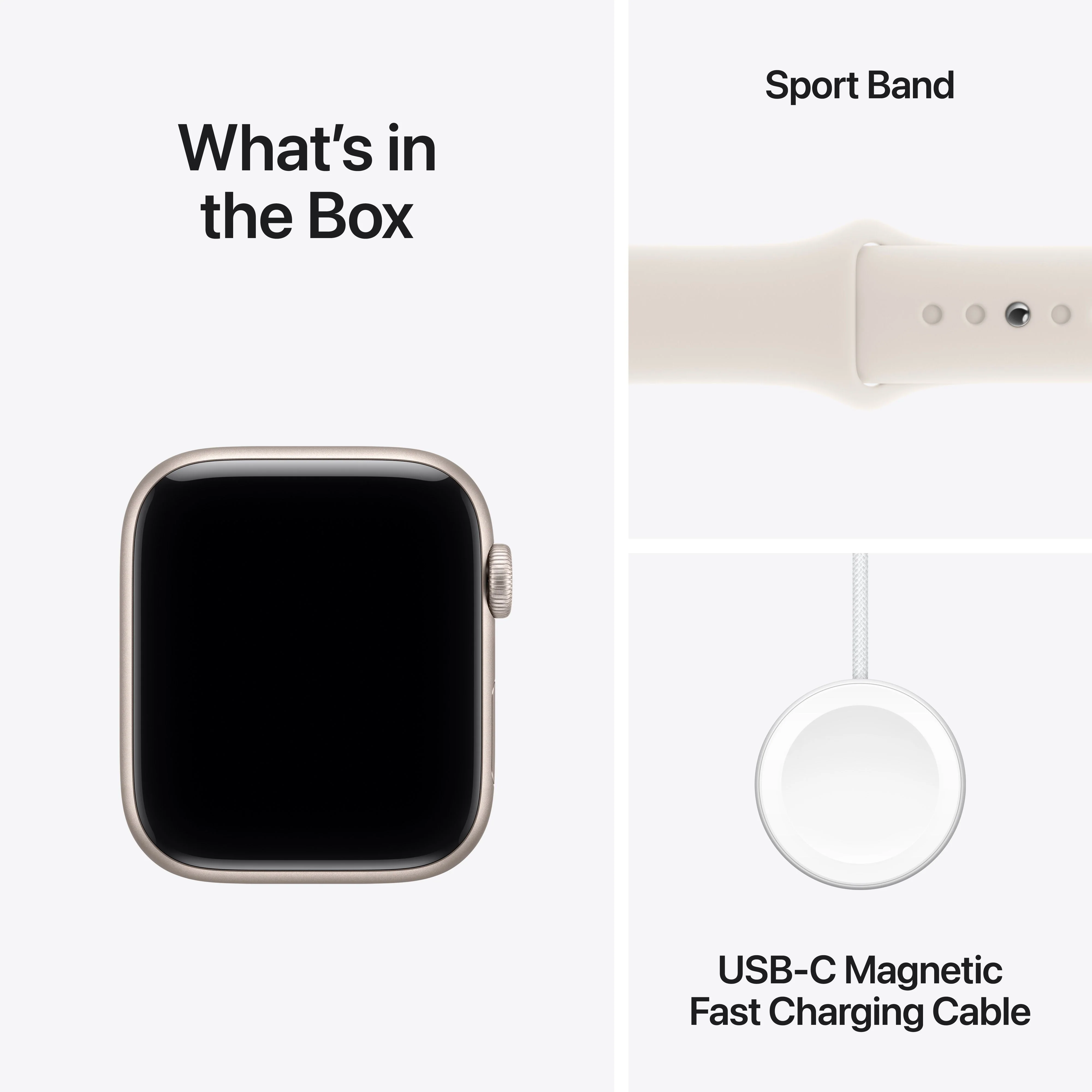 Apple Watch SE 3 (GPS) • 44‐mm kast van sterrenlicht aluminium • Sterrenlicht sportbandje - M/L - Image 8