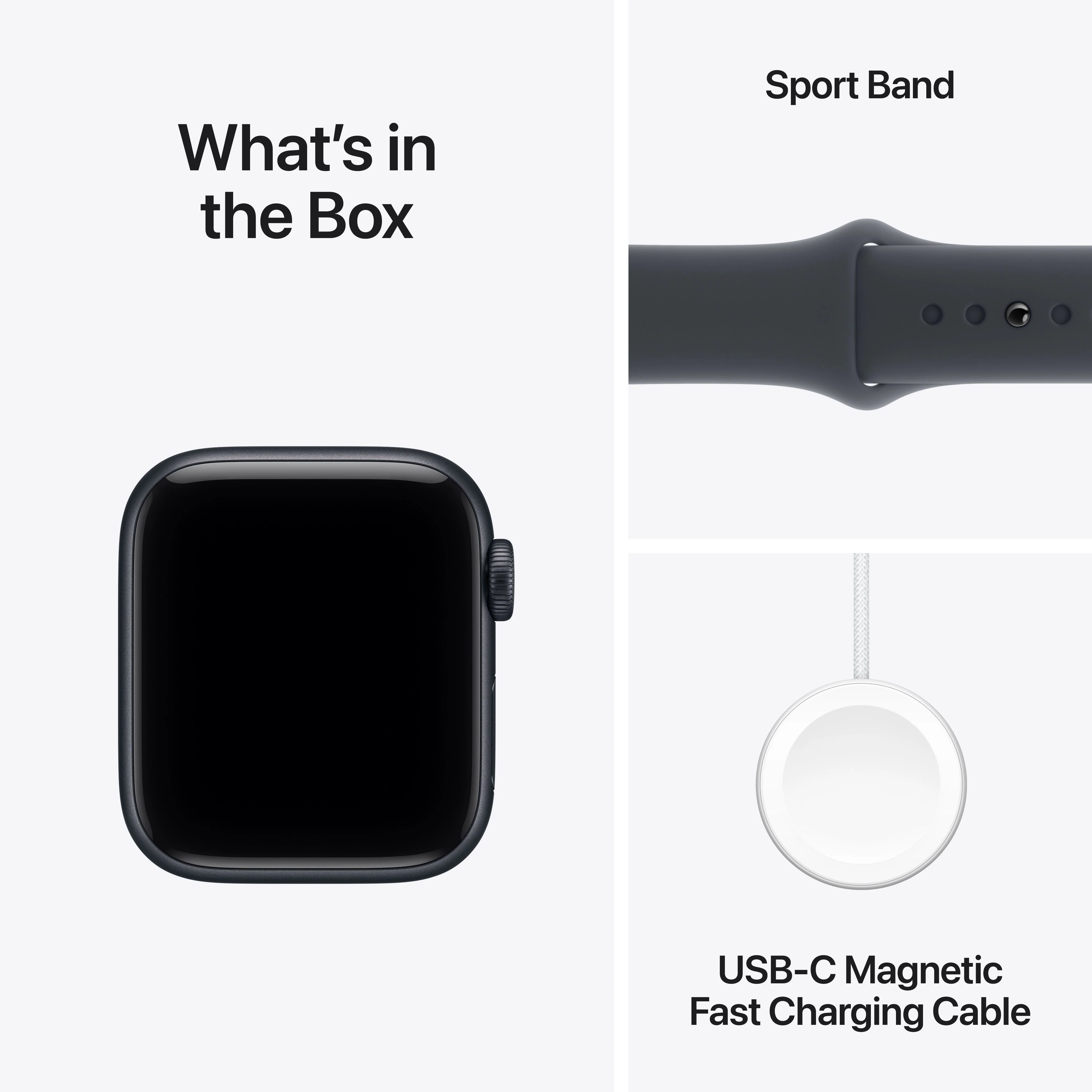 Apple Watch SE 3 (GPS + Cellular) • 40‐mm kast van middernacht aluminium • Middernacht sportbandje - S/M - Image 8