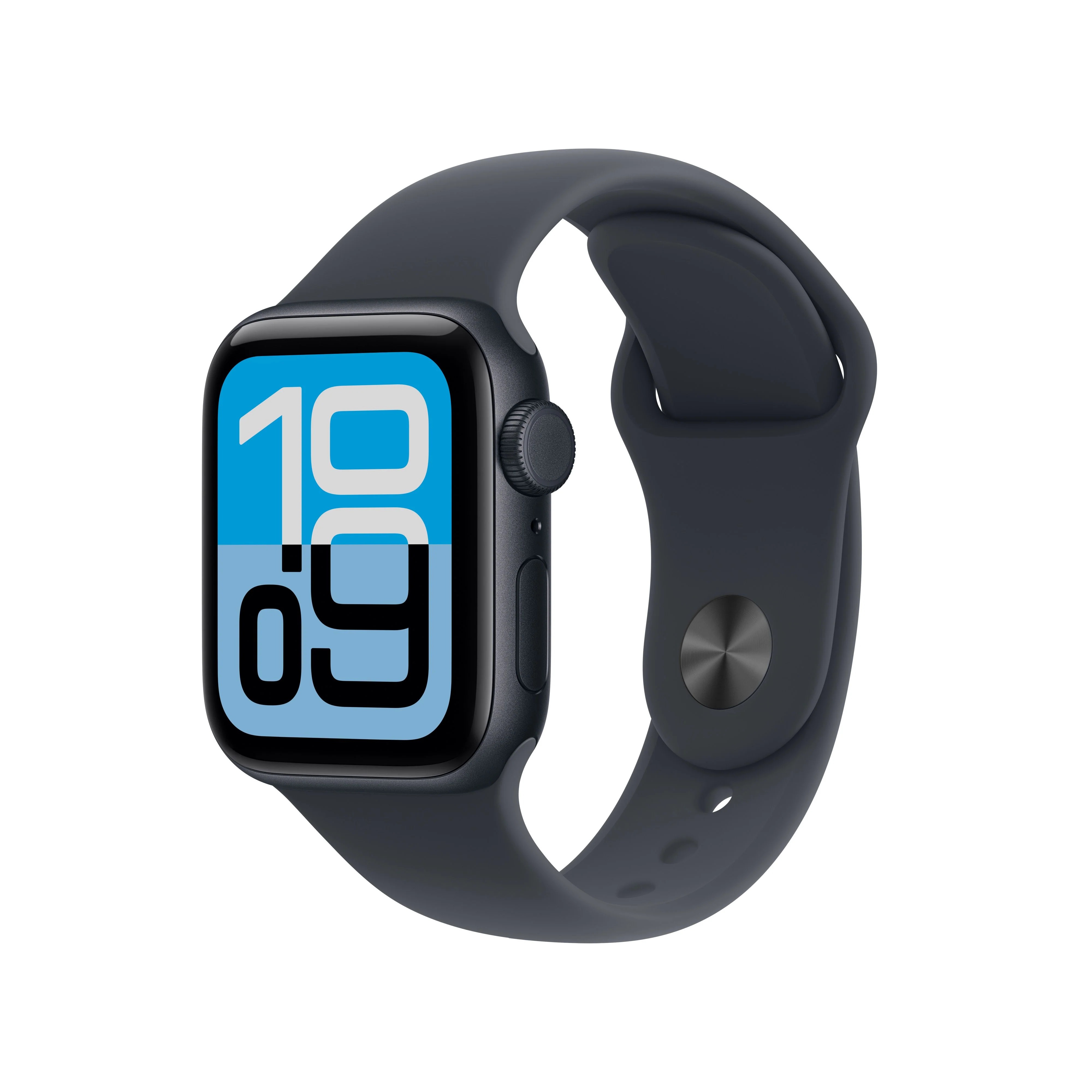 Apple Watch SE 3 (GPS + Cellular) • 40‐mm kast van middernacht aluminium • Middernacht sportbandje - M/L