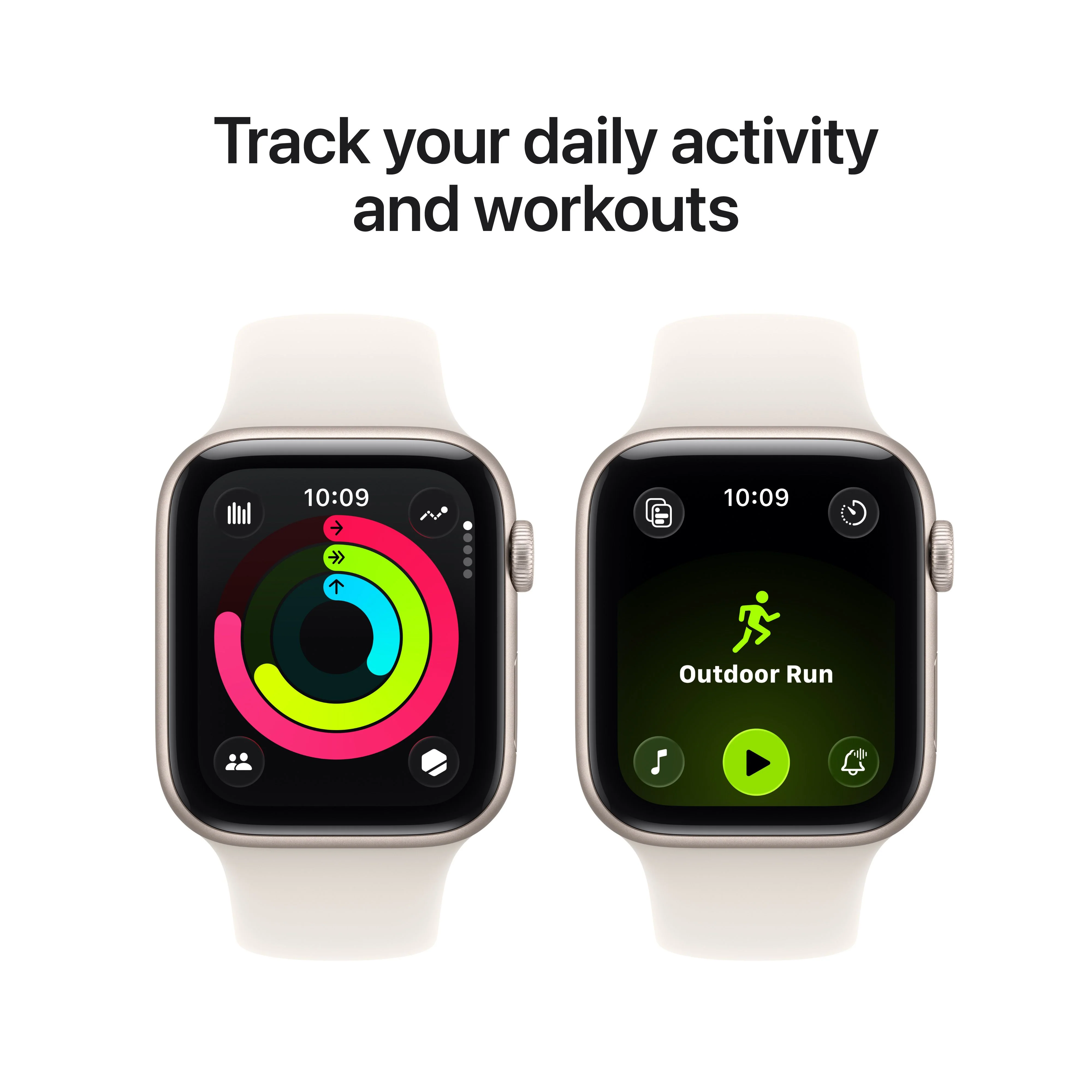 Apple Watch SE 3 (GPS + Cellular) • 44‐mm kast van sterrenlicht aluminium • Sterrenlicht sportbandje - S/M - Image 6