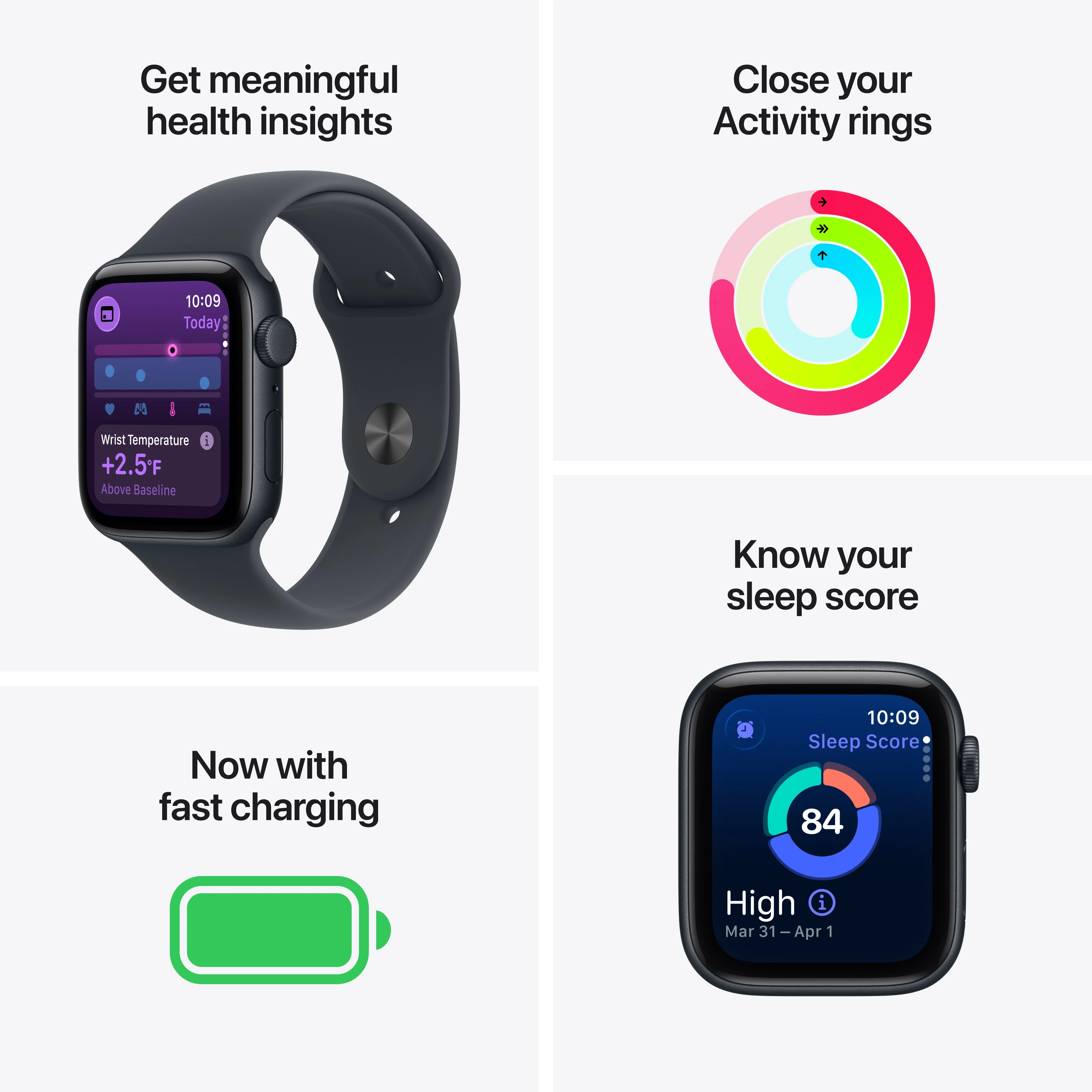 Apple Watch SE 3 (GPS + Cellular) • 44‐mm kast van sterrenlicht aluminium • Sterrenlicht sportbandje - M/L - Image 3