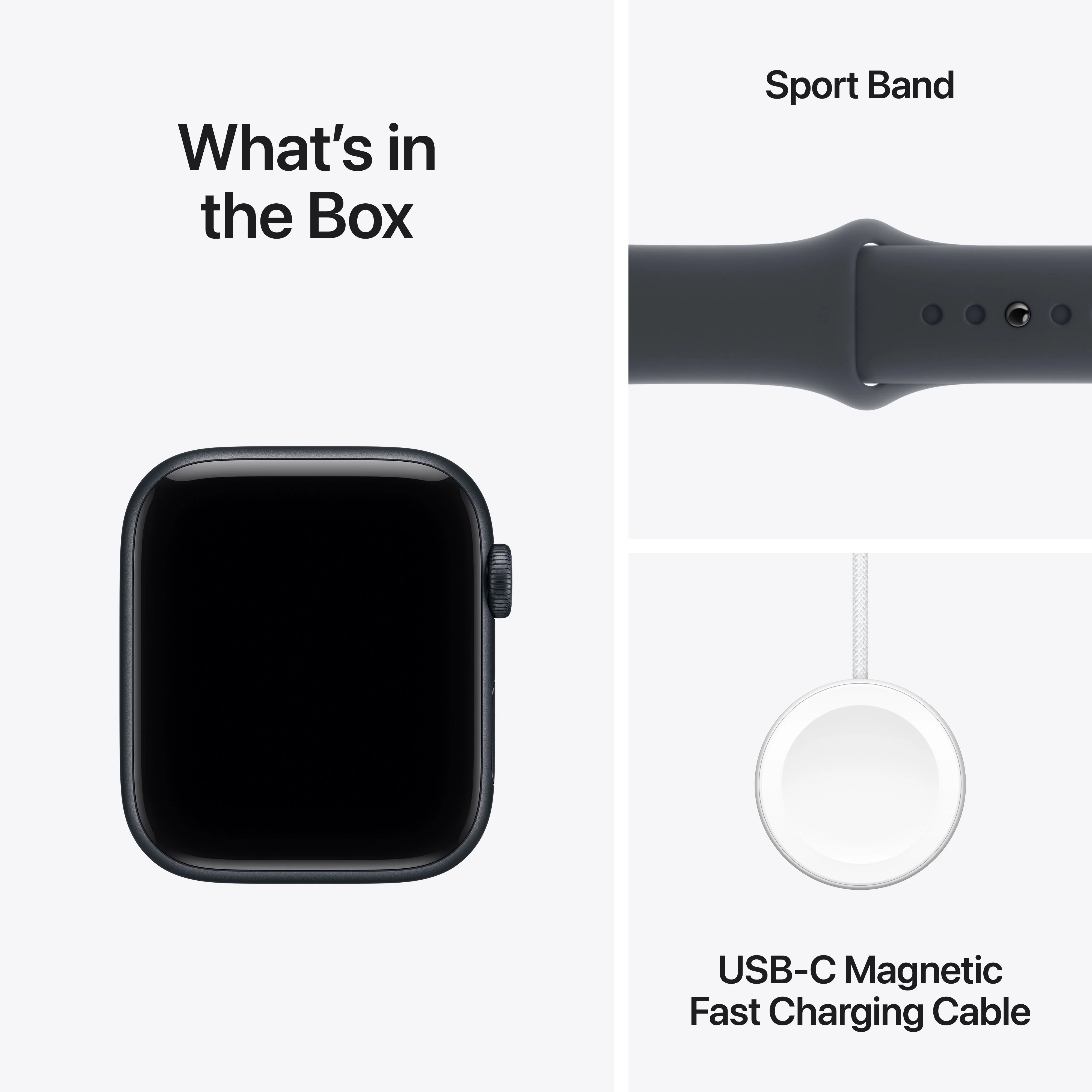 Apple Watch SE 3 (GPS + Cellular) • 44‐mm kast van middernacht aluminium • Middernacht sportbandje - M/L - Image 8