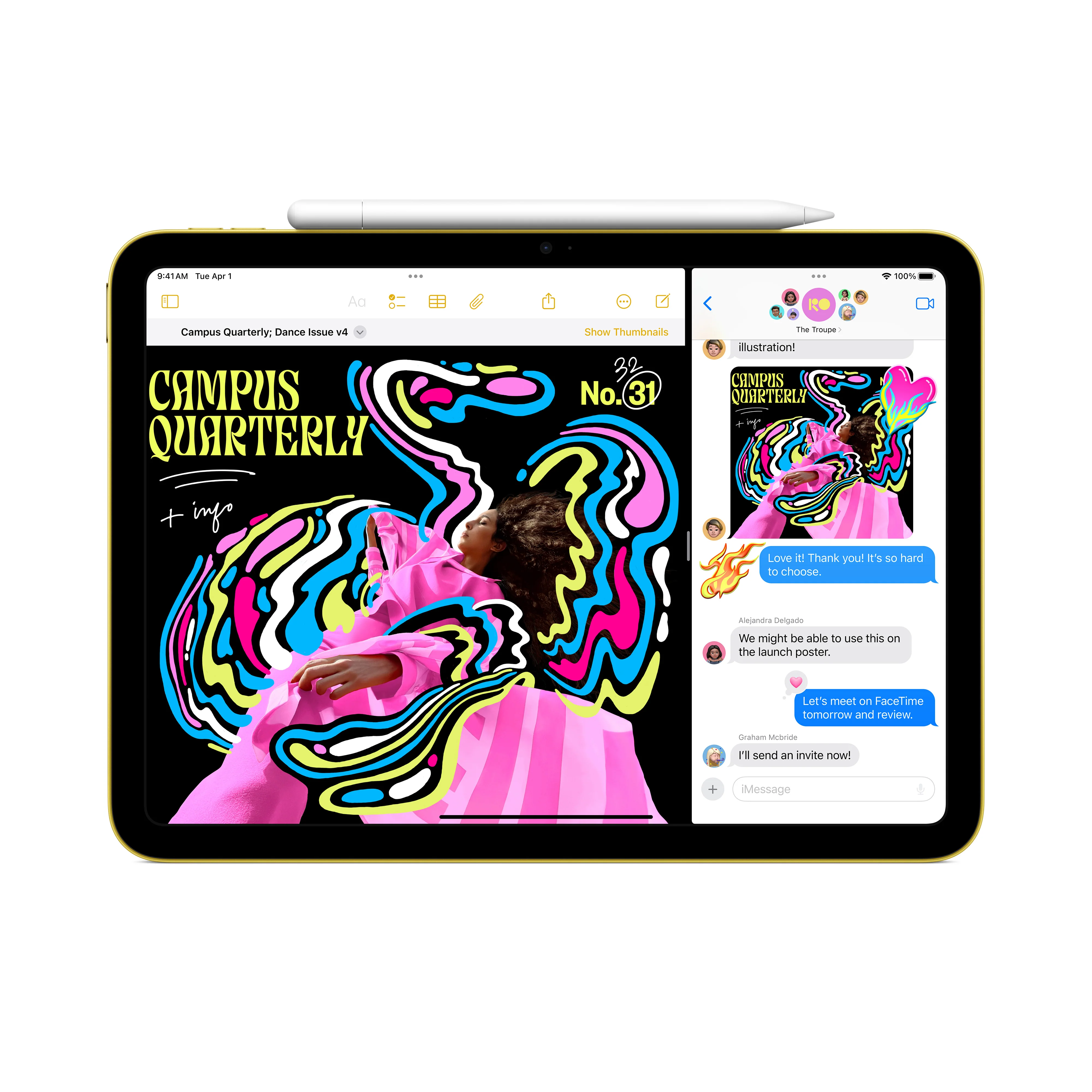 iPad Wi-Fi + Cellular 256 GB - Geel (A16) - Image 4