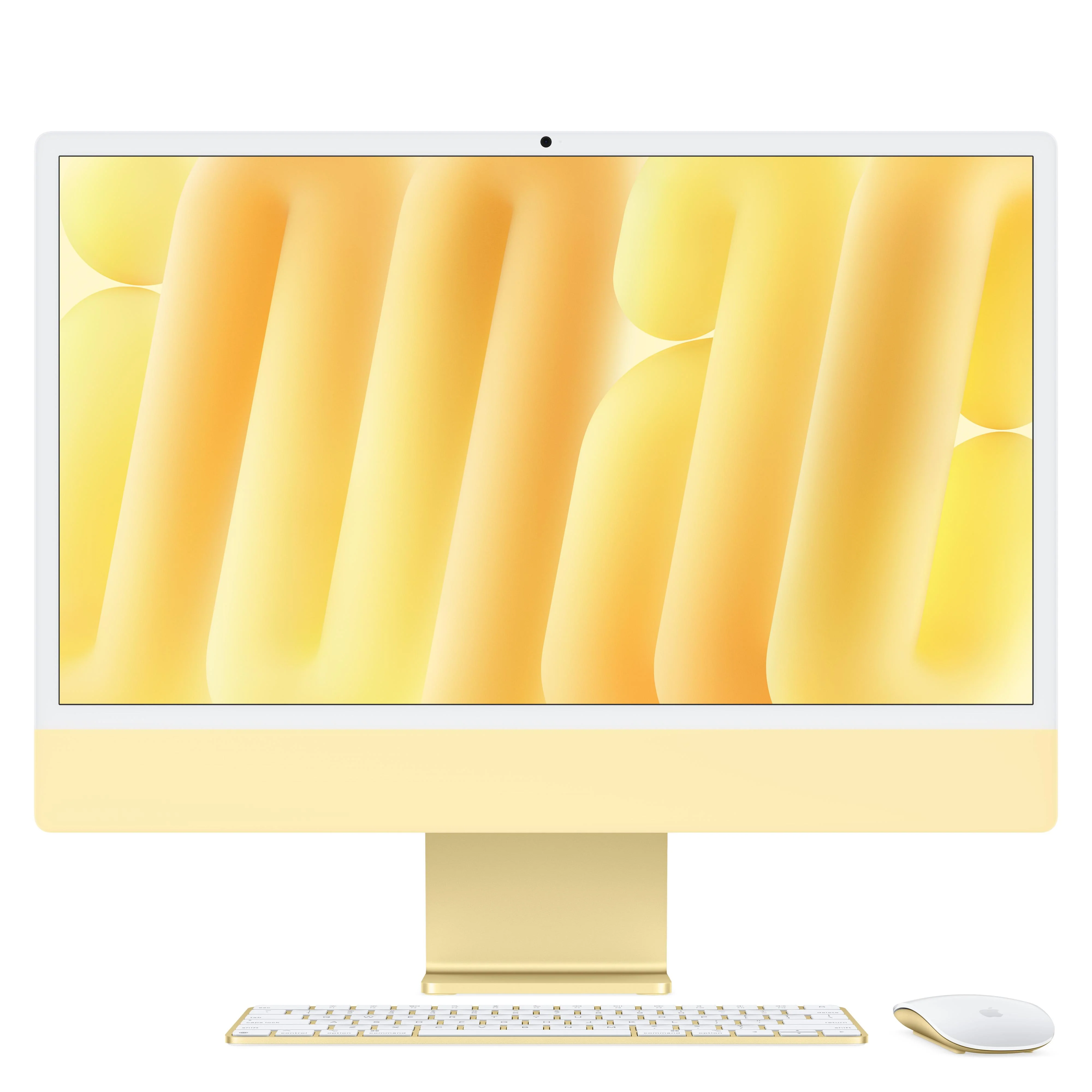 CTO 24-inch iMac met Retina 4,5K‑display: Apple M4-chip met 8‑core CPU en 8‑core GPU, 16 GB, 256 GB, Magic Keyboard met Touch ID en numeriek toetsenblok - Geel (Azerty FR)