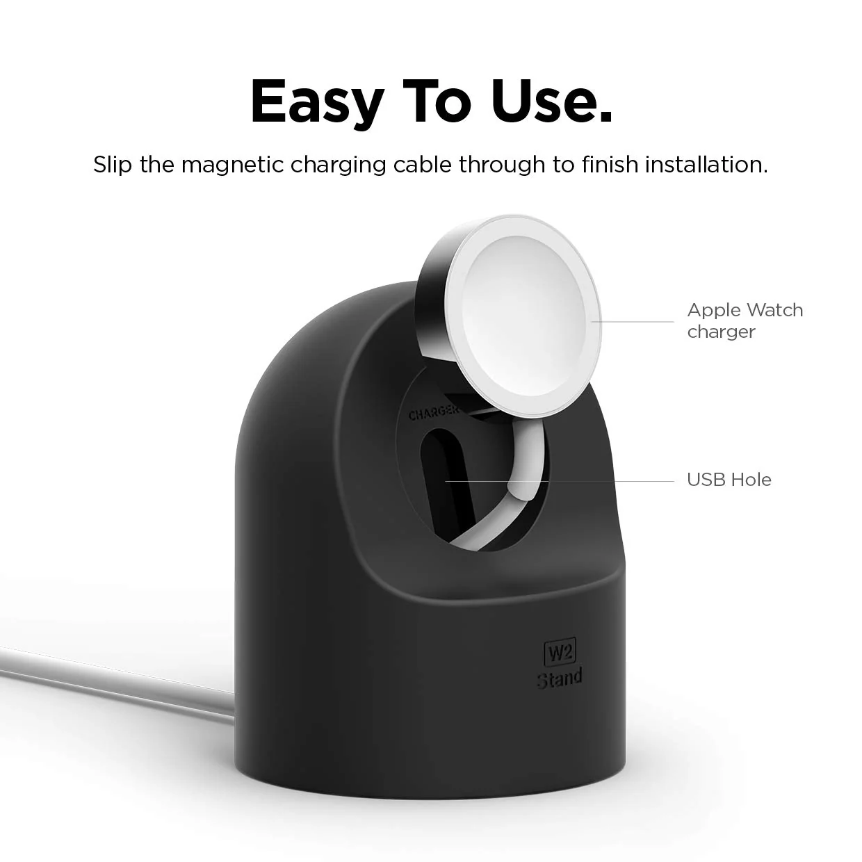 Elago Apple Watch Night Stand - Zwart - Image 2