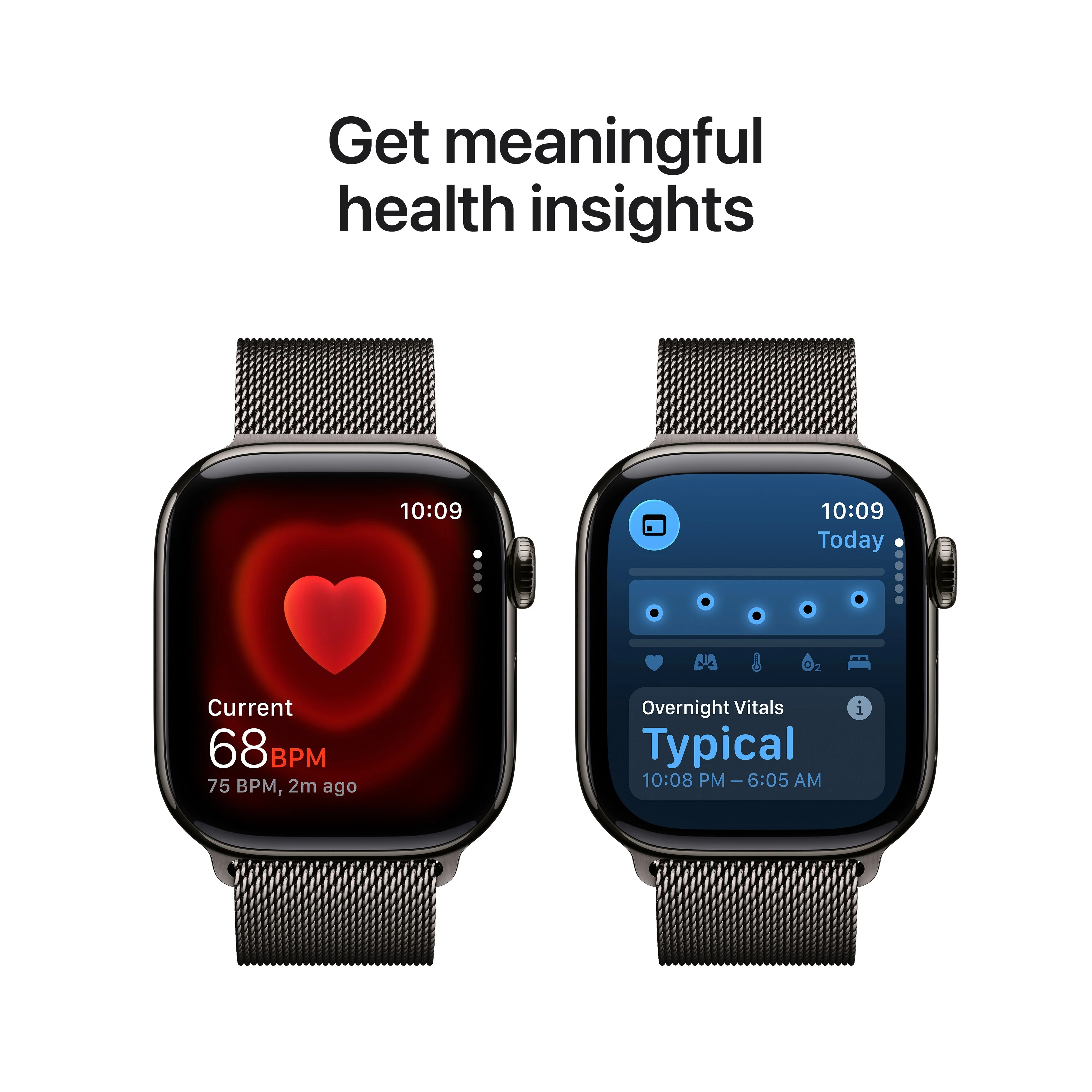 Apple Watch Series 11 (GPS + Cellular) • 42-mm kast van leisteen titanium • Leisteen Milanees bandje - Image 5