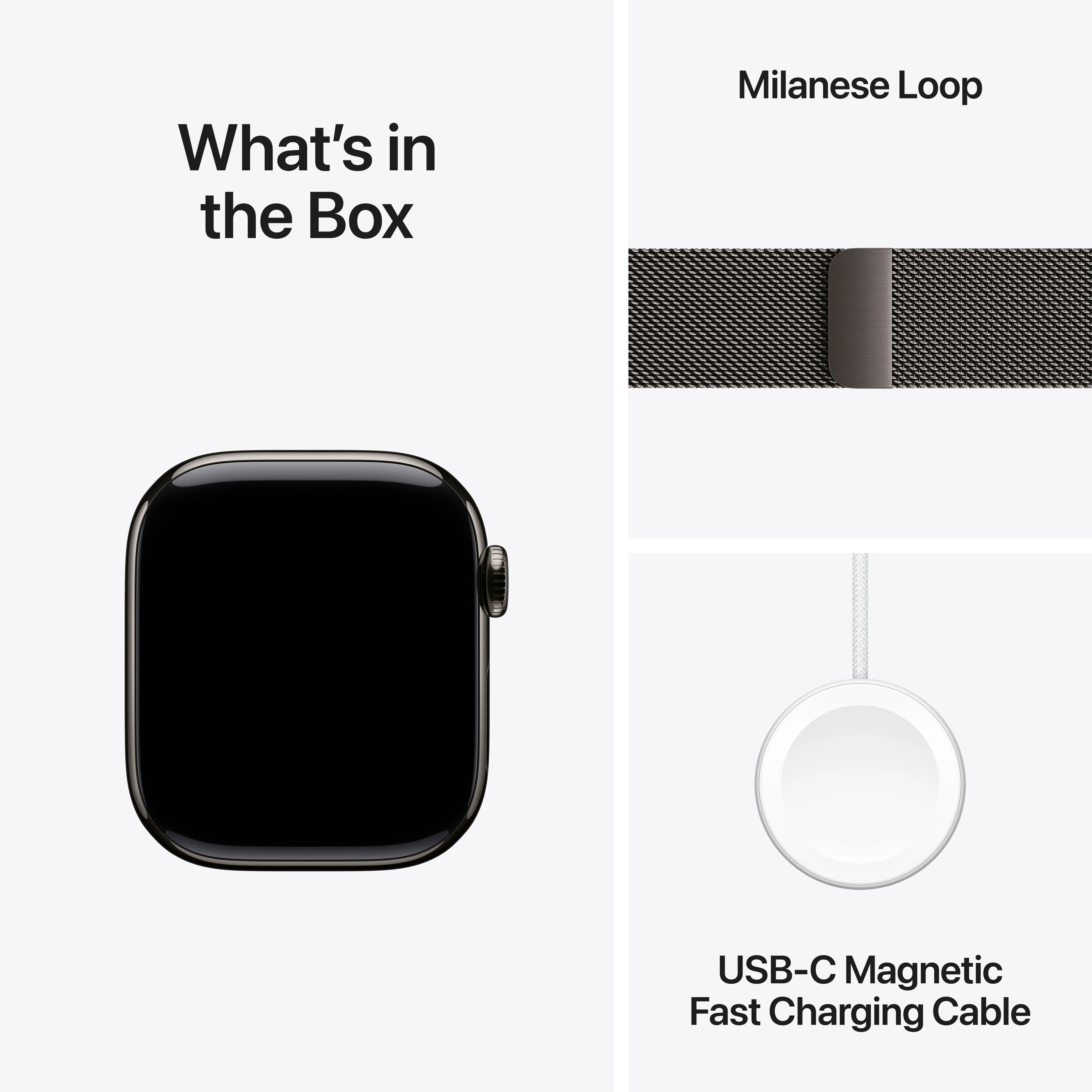 Apple Watch Series 11 (GPS + Cellular) • 42-mm kast van leisteen titanium • Leisteen Milanees bandje - Image 8