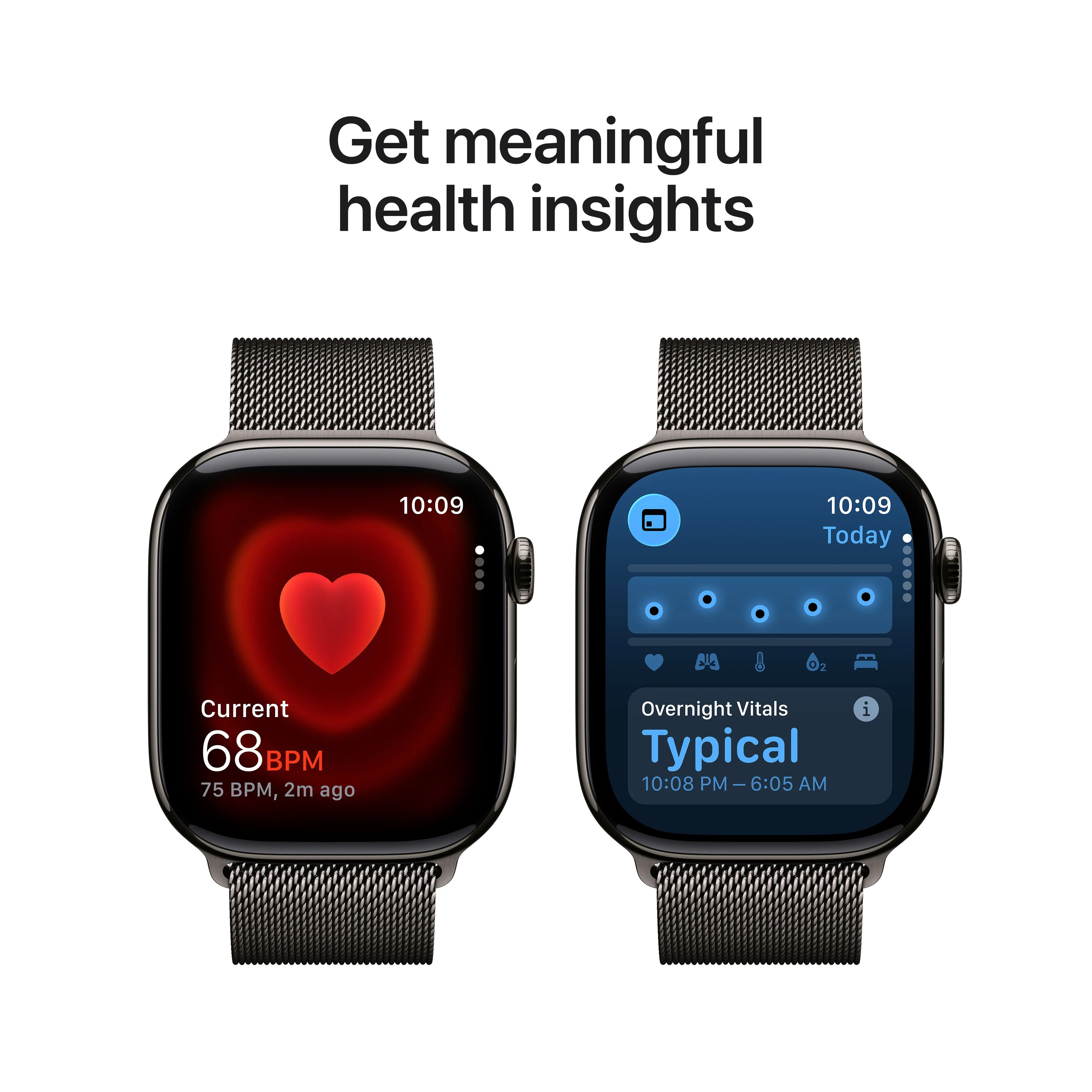 Apple Watch Series 11 (GPS + Cellular) • 46‑mm kast van leisteen titanium • Leisteen Milanees bandje - M/L - Image 5