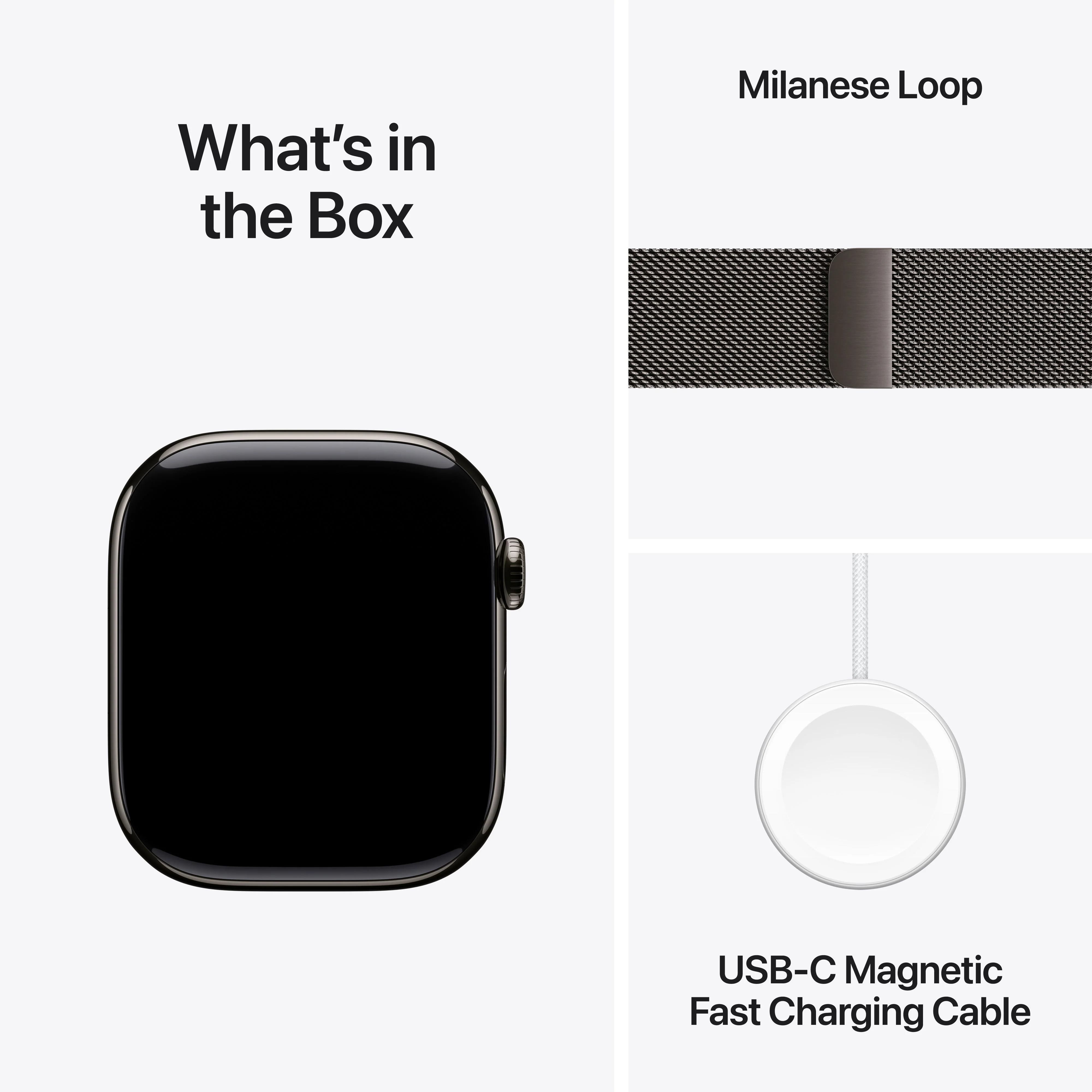 Apple Watch Series 11 (GPS + Cellular) • 46‑mm kast van leisteen titanium • Leisteen Milanees bandje - M/L - Image 8
