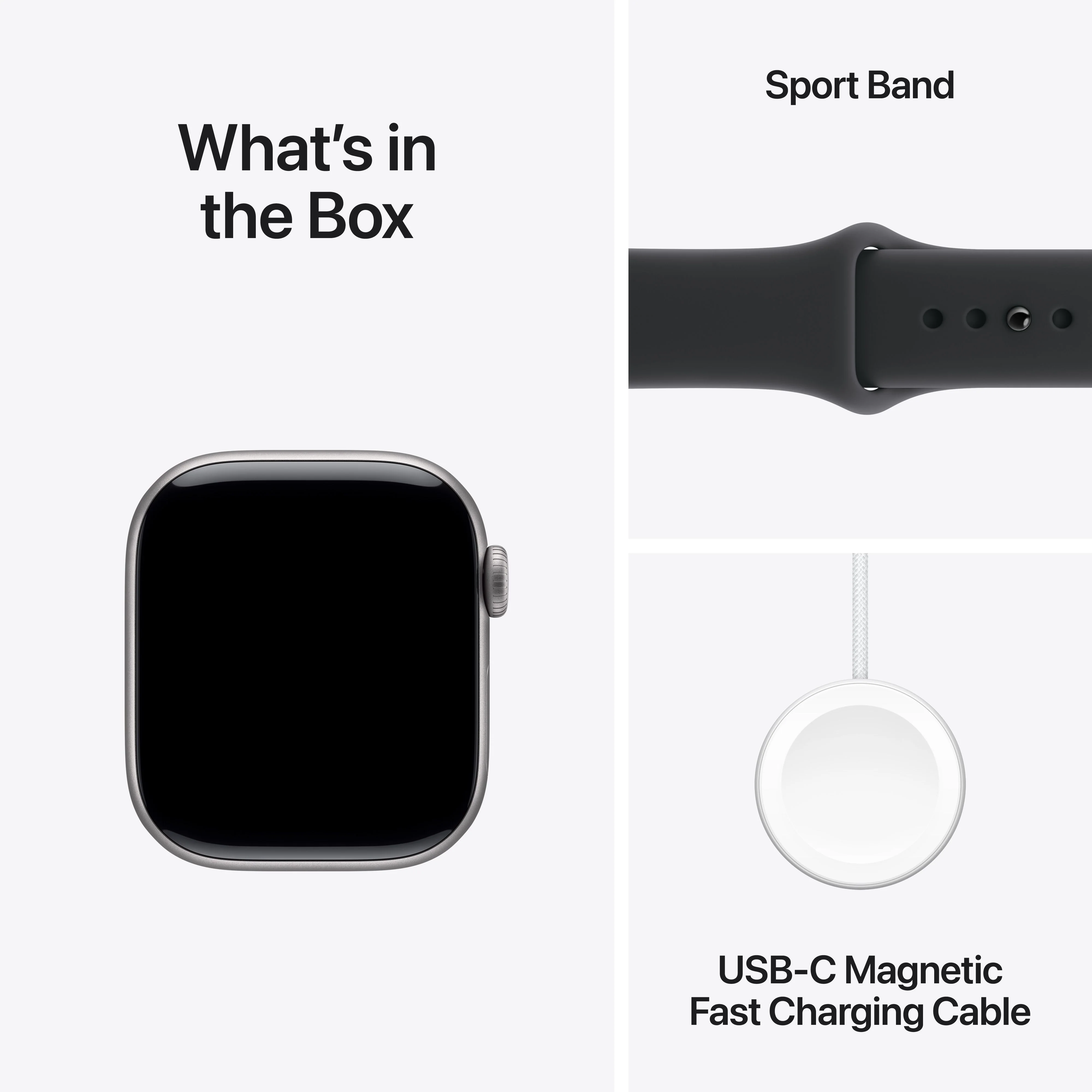 Apple Watch Series 11 (GPS + Cellular) • 42‑mm kast van spacegrijs aluminium • Zwart sportbandje - S/M - Image 8