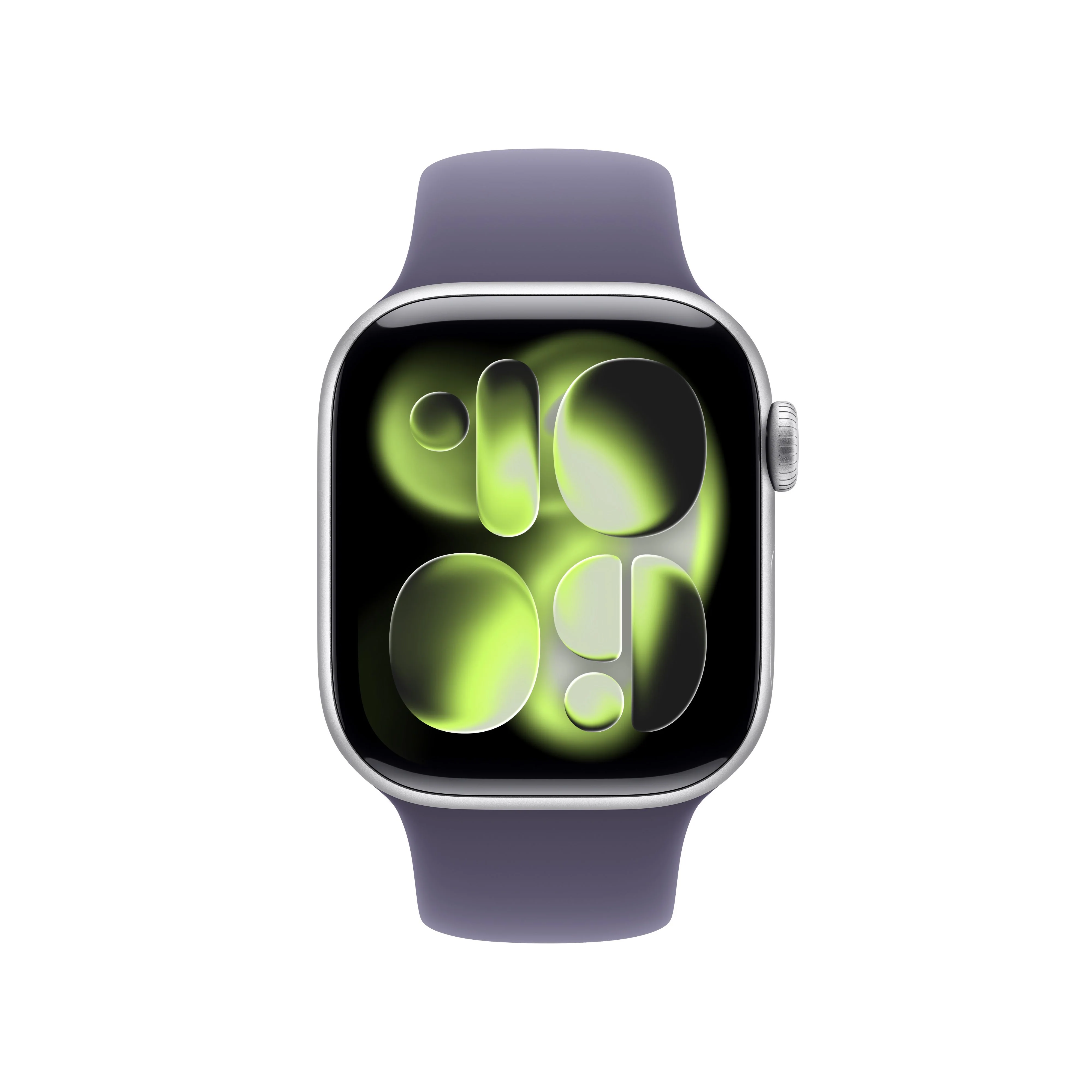 Apple Watch Series 11 (GPS + Cellular) • 42‑mm kast van zilverkleurig aluminium • Zachtpaars sportbandje - M/L - Image 2