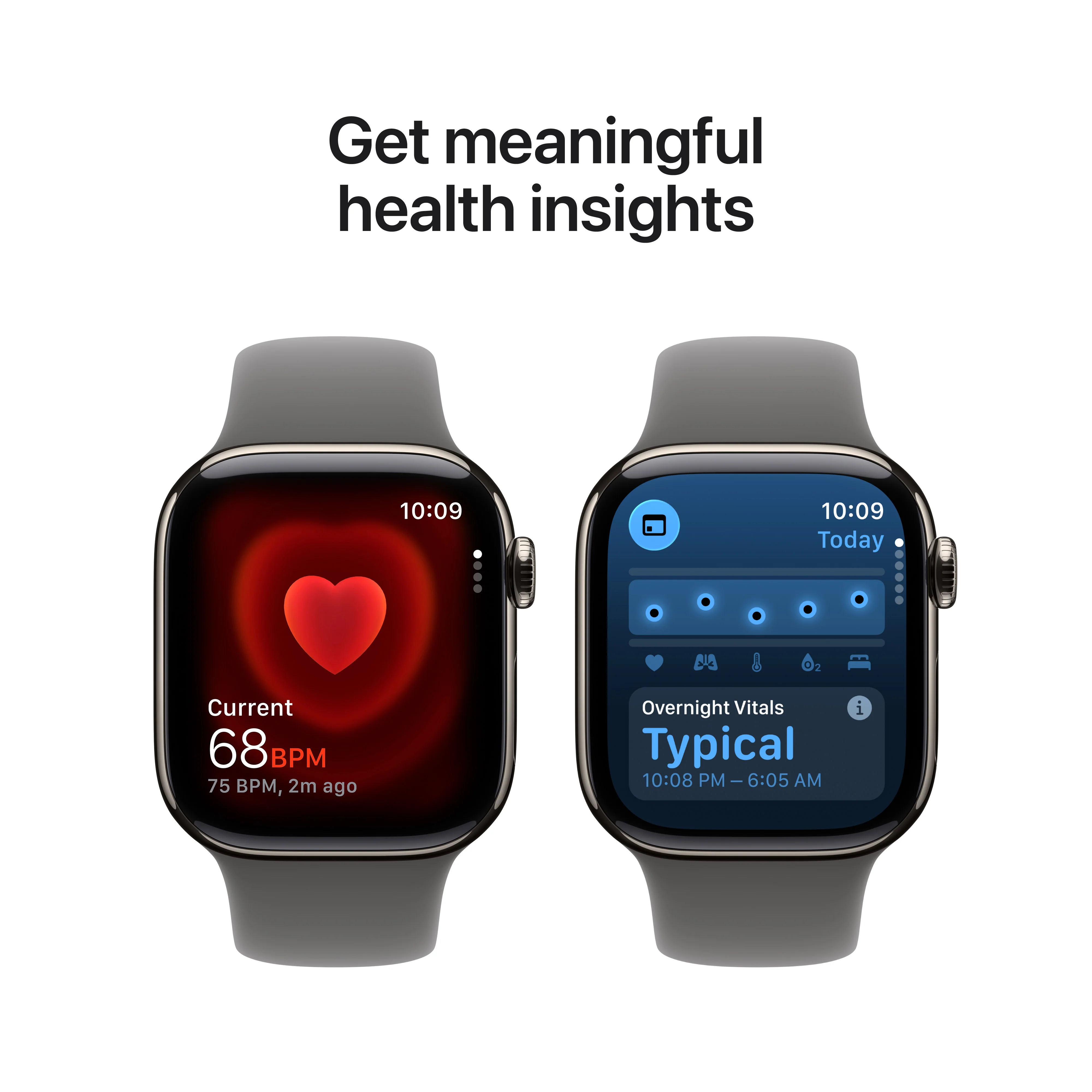 Apple Watch Series 11 (GPS + Cellular) • 42‑mm kast van naturel titanium • Rotsgrijs sportbandje - M/L - Image 5