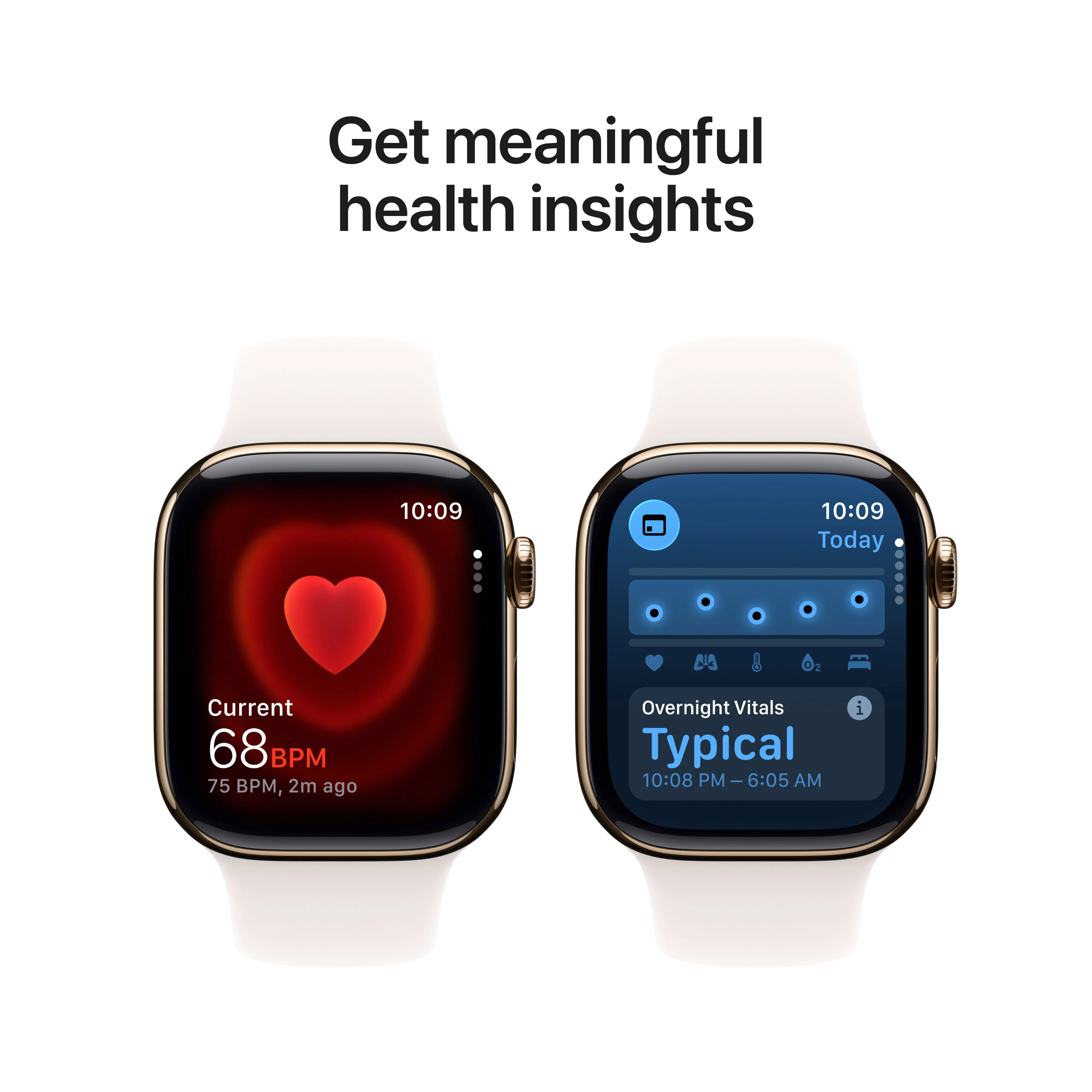 Apple Watch Series 11 (GPS + Cellular) • 42‐mm kast van goudkleurig titanium • Rosé sportbandje - S/M - Image 5