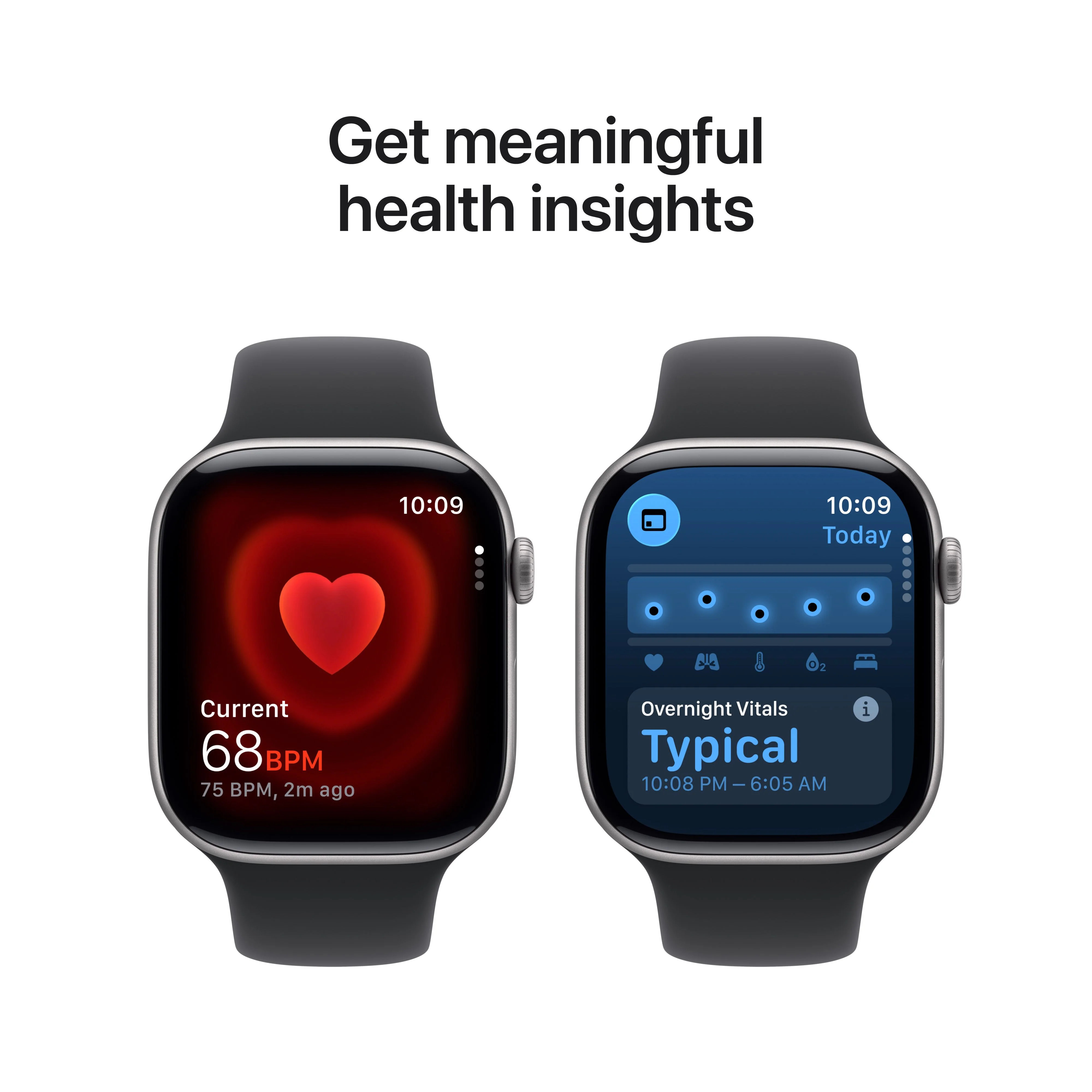 Apple Watch Series 11 (GPS + Cellular) • 46‑mm kast van spacegrijs aluminium • Zwart sportbandje - S/M - Image 5