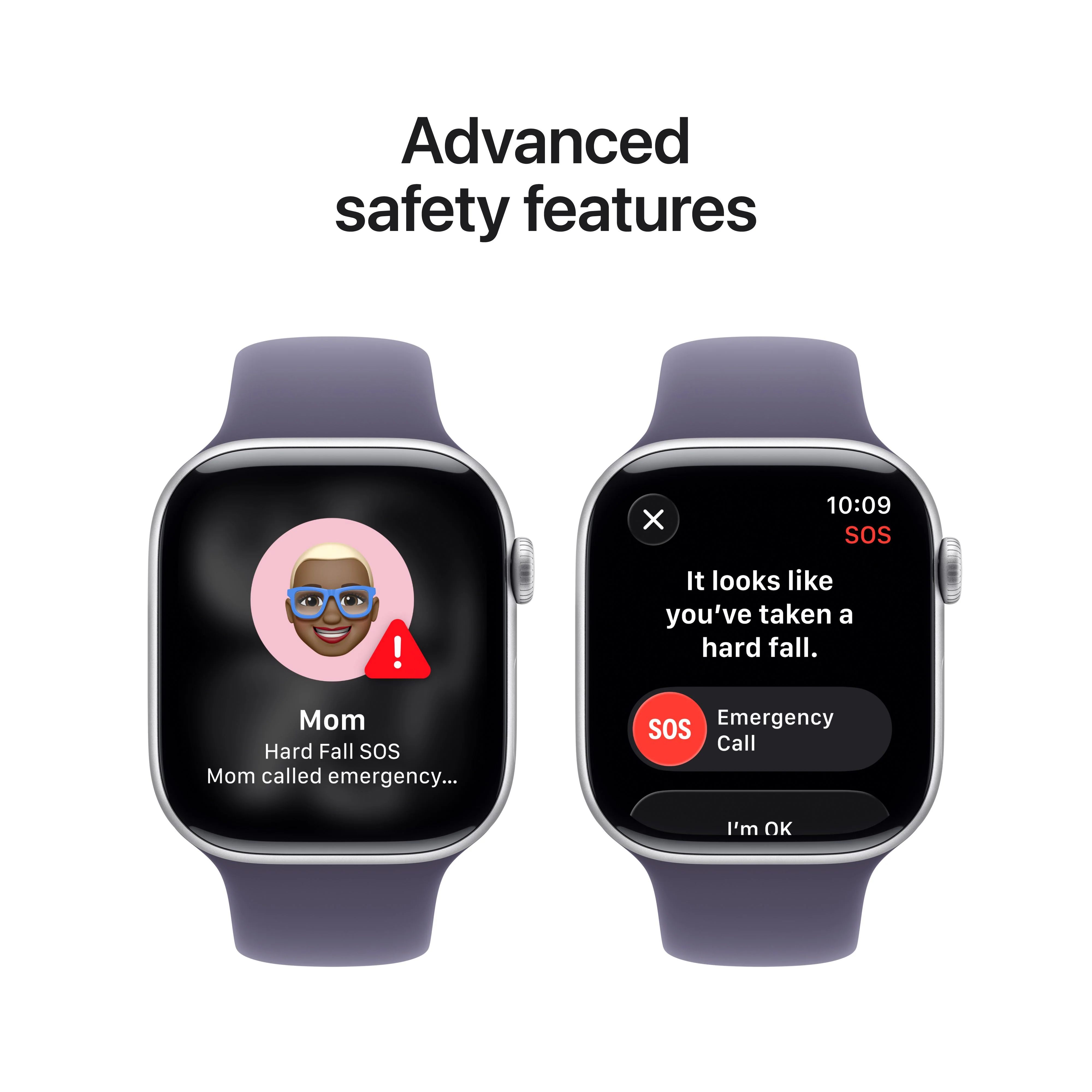 Apple Watch Series 11 (GPS + Cellular) • 46‑mm kast van zilverkleurig aluminium • Zachtpaars sportbandje - S/M - Image 6