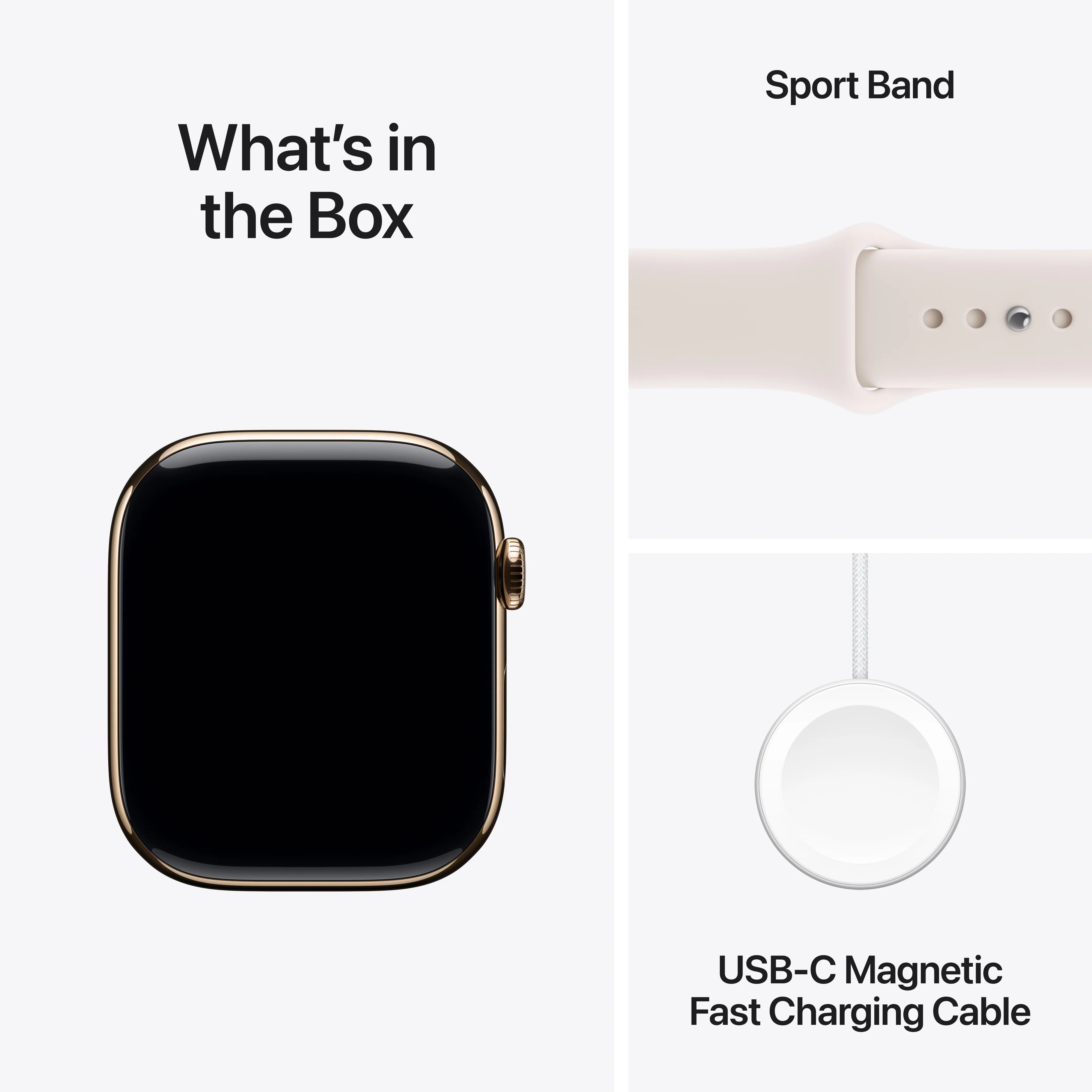 Apple Watch Series 11 (GPS + Cellular) • 46‑mm kast van goudkleurig titanium • Rosé sportbandje - S/M - Image 8