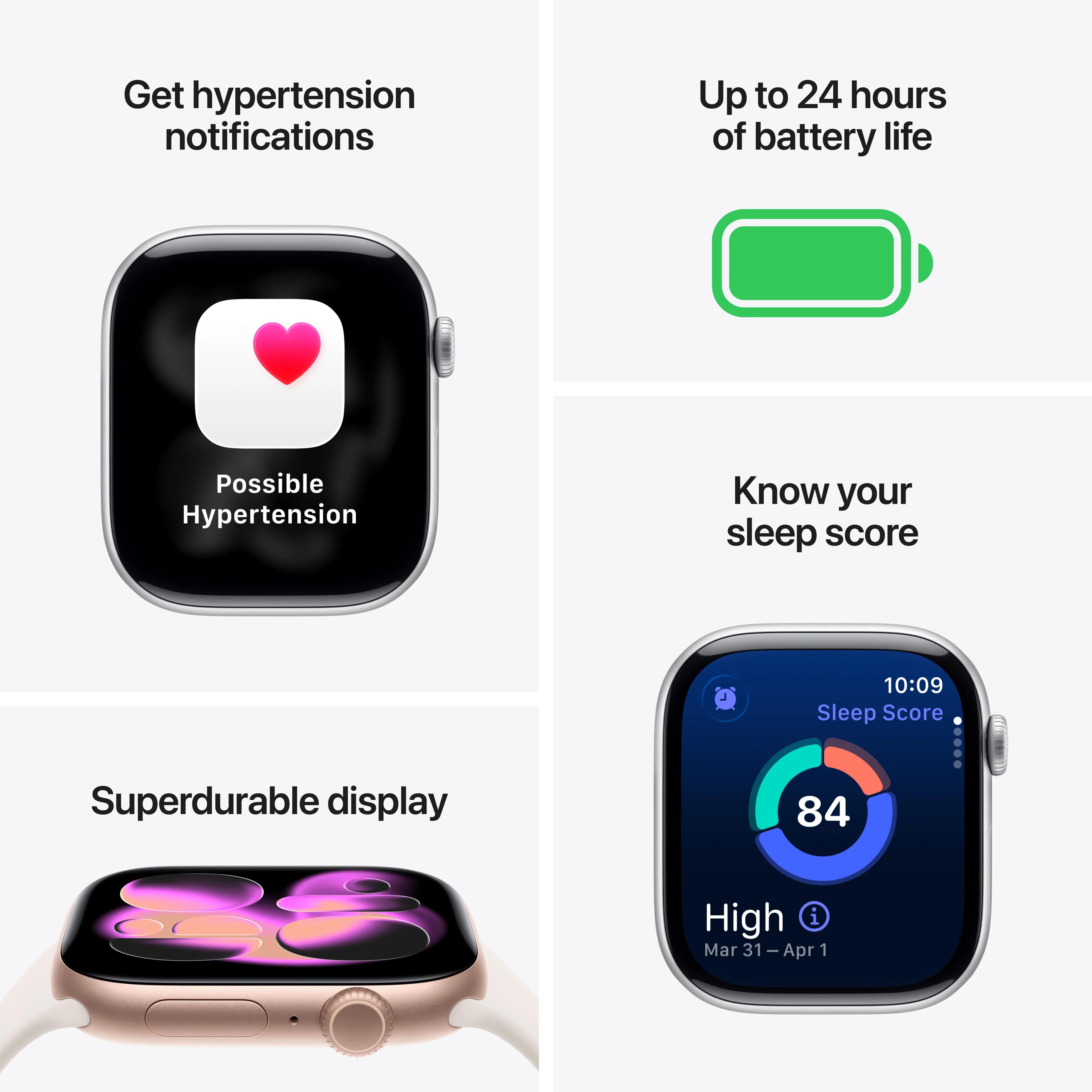 Apple Watch Series 11 (GPS + Cellular) • 46‑mm kast van goudkleurig titanium • Rosé sportbandje - M/L - Image 3