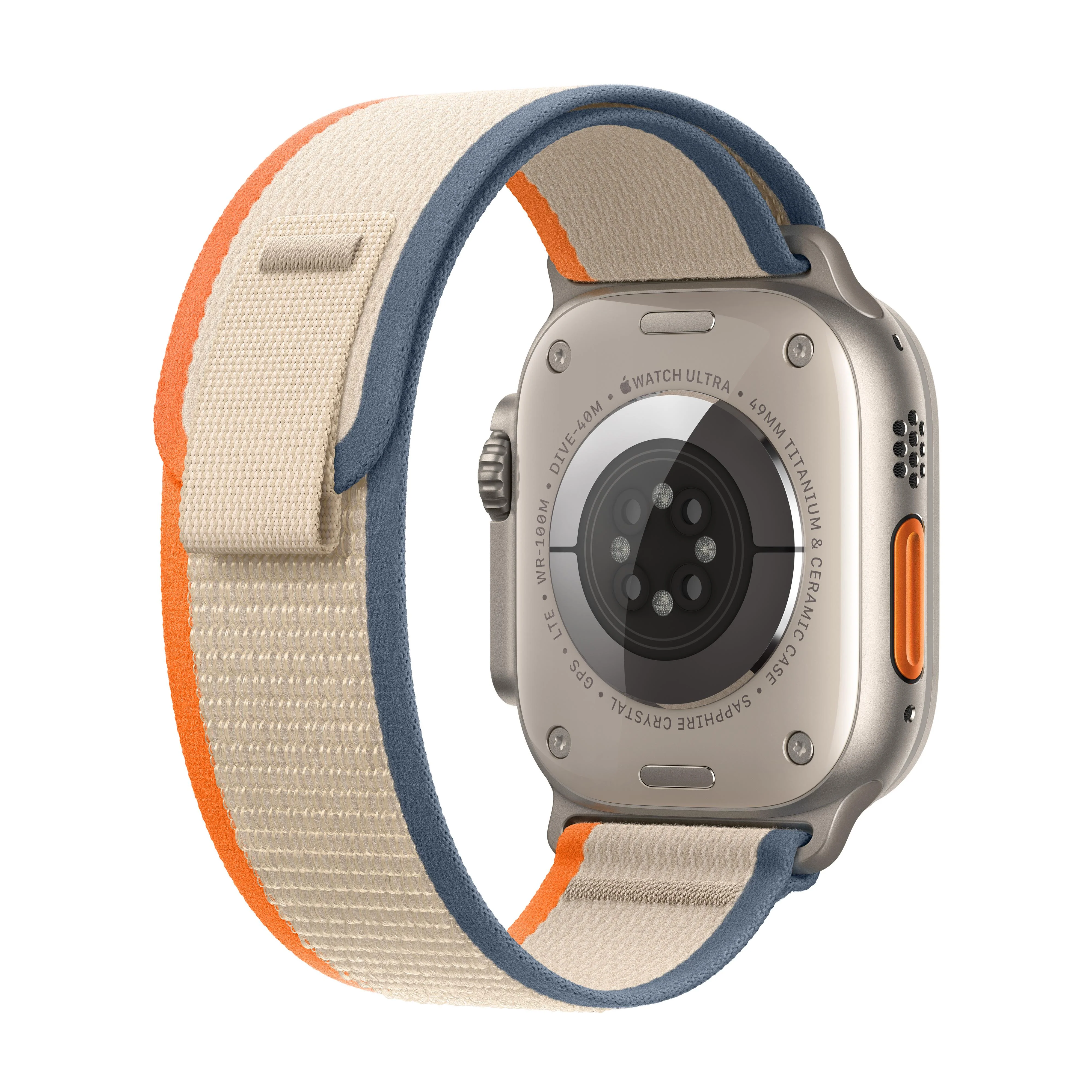 EOL Apple Watch Ultra 2 (GPS + Cellular) • 49-mm kast van titanium • Oranje/beige Trail‑bandje - M/L - Image 3