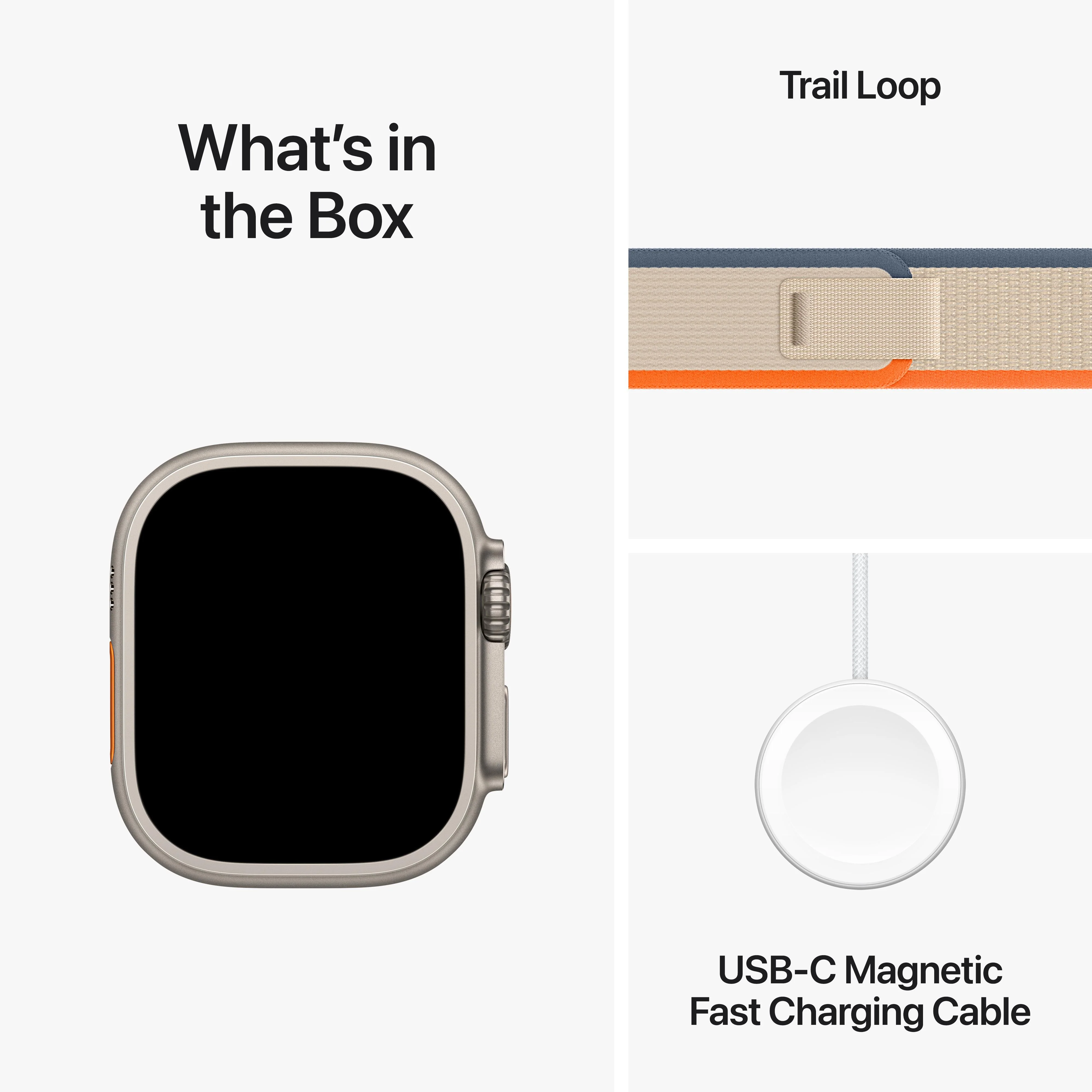 EOL Apple Watch Ultra 2 (GPS + Cellular) • 49-mm kast van titanium • Oranje/beige Trail‑bandje - M/L - Image 9