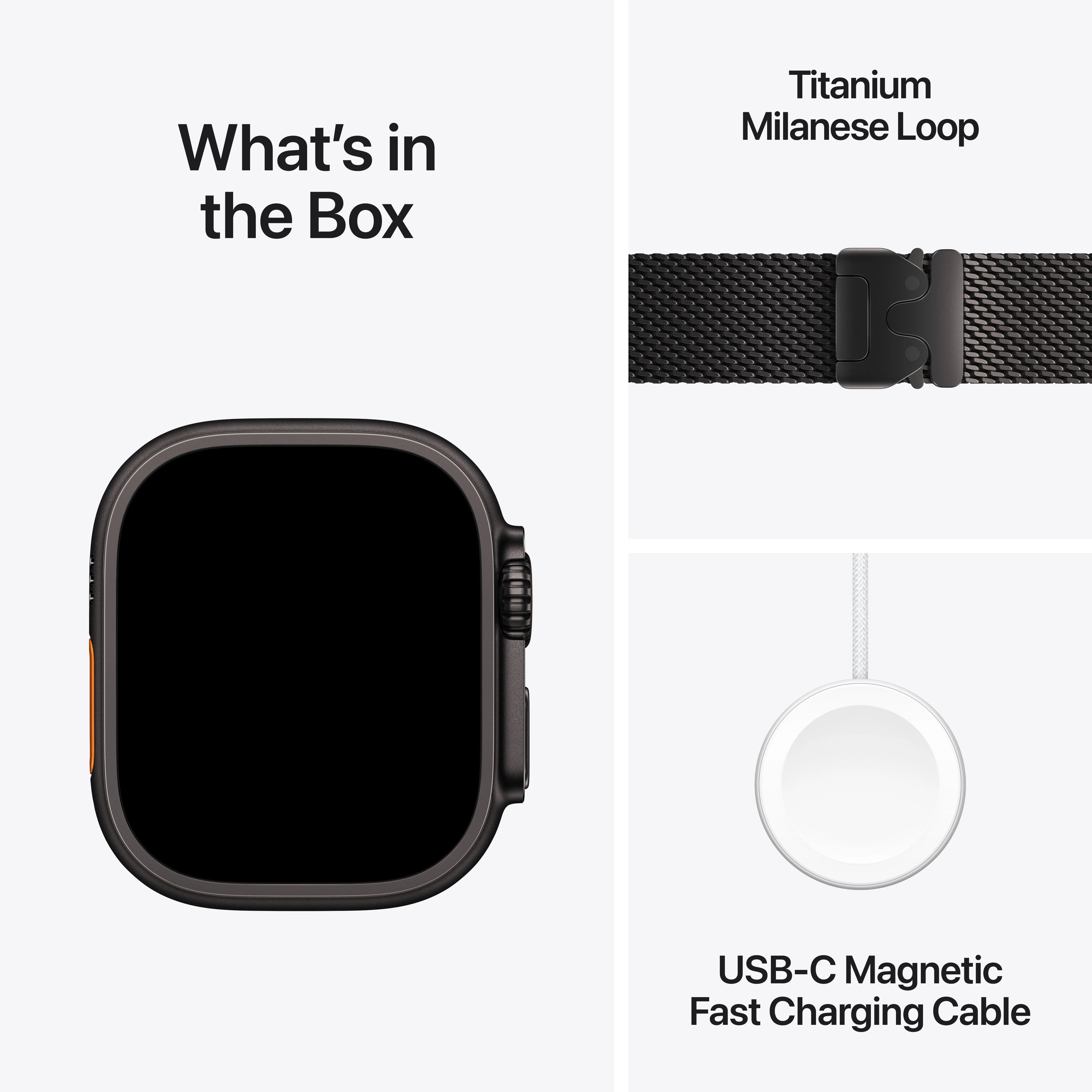 Apple Watch Ultra 3 (GPS + Cellular) • 49-mm kast van zwart titanium • Milanees bandje van zwart titanium - S - Image 7