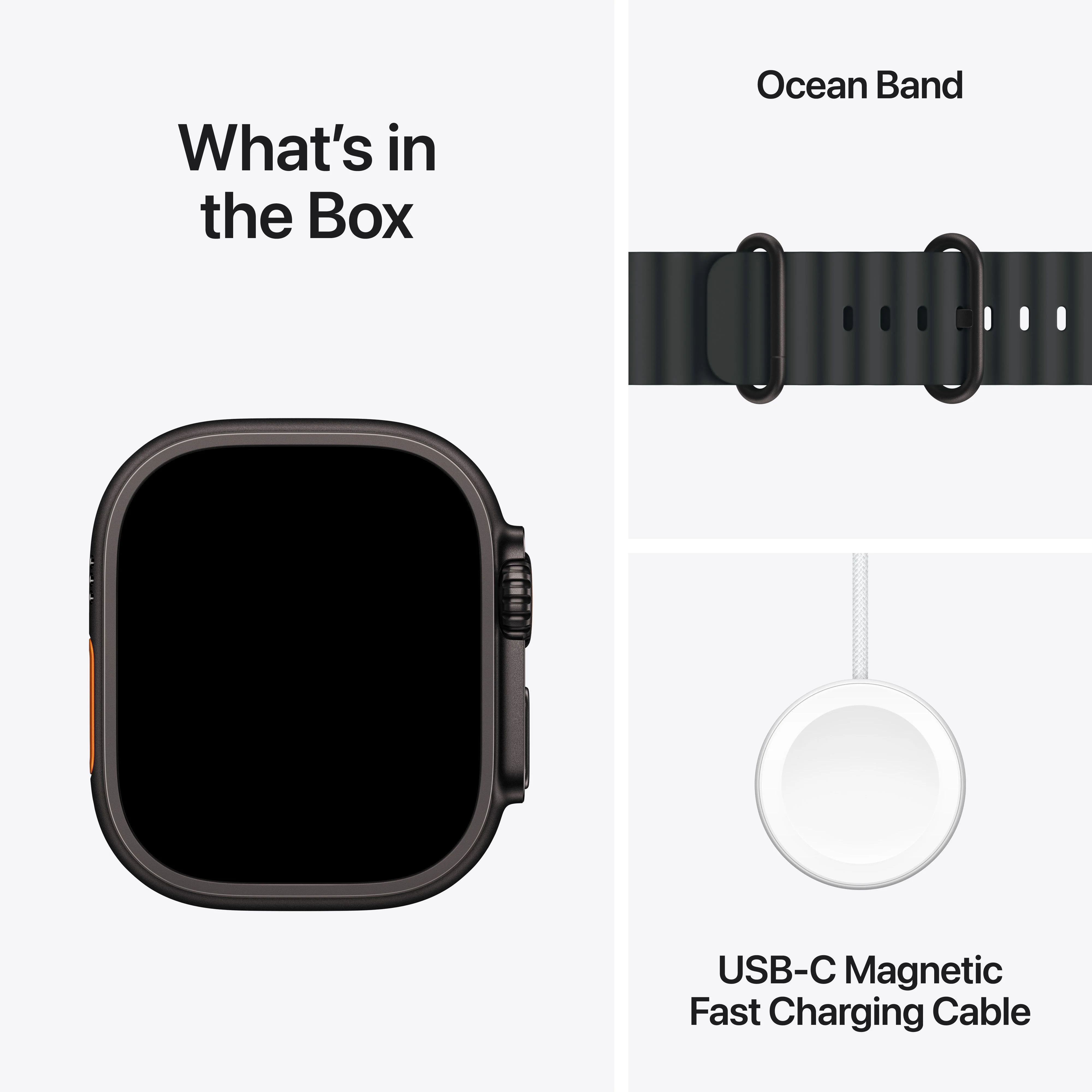 Apple Watch Ultra 3 (GPS + Cellular) • 49-mm kast van zwart titanium • Zwart Ocean‑bandje - Image 7