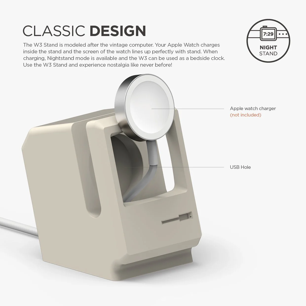 Elago Apple Watch Vintage Stand - Image 2
