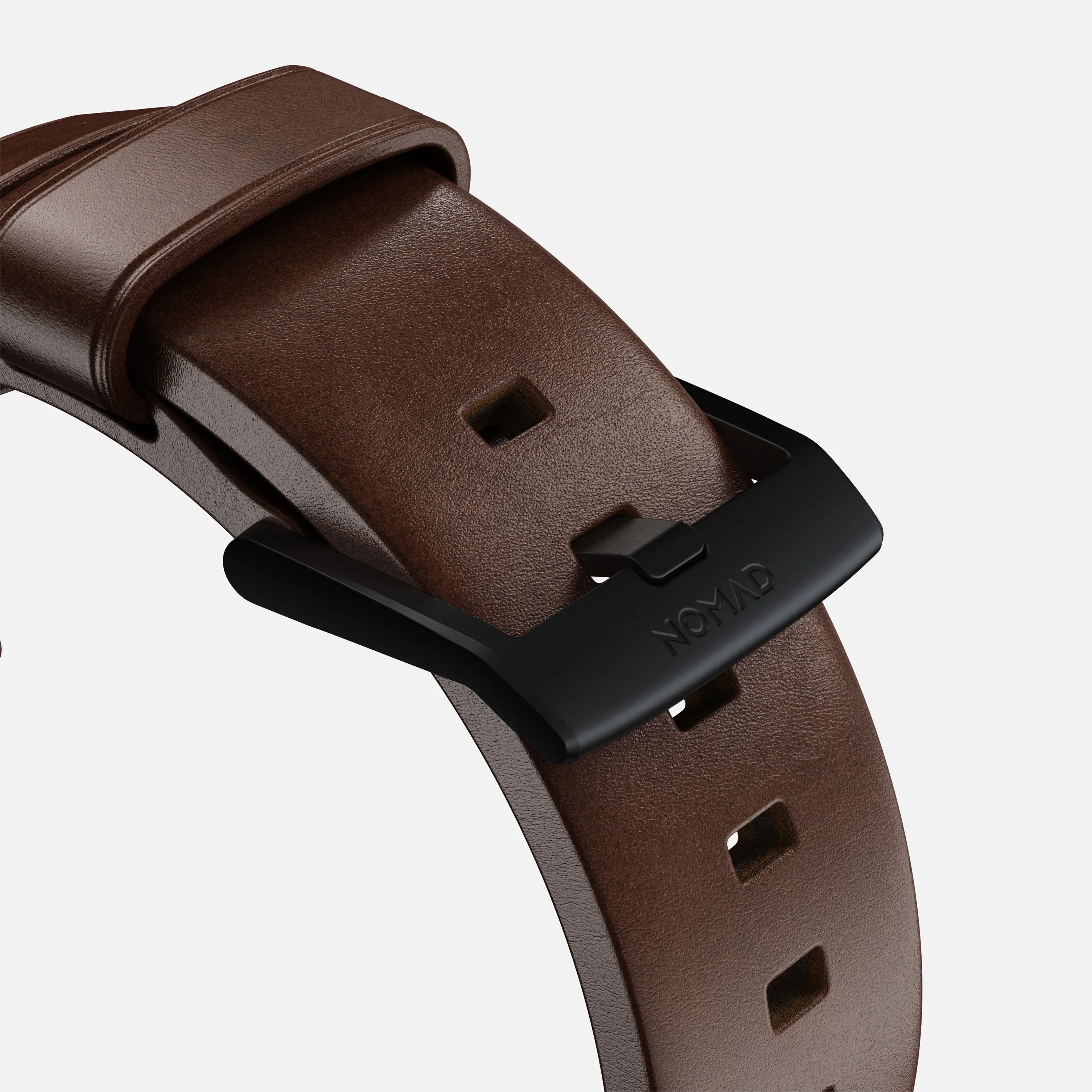 Nomad Bandje - Modern - 44/45/46/49 mm - Bruin - Zwarte Hardware - Image 5