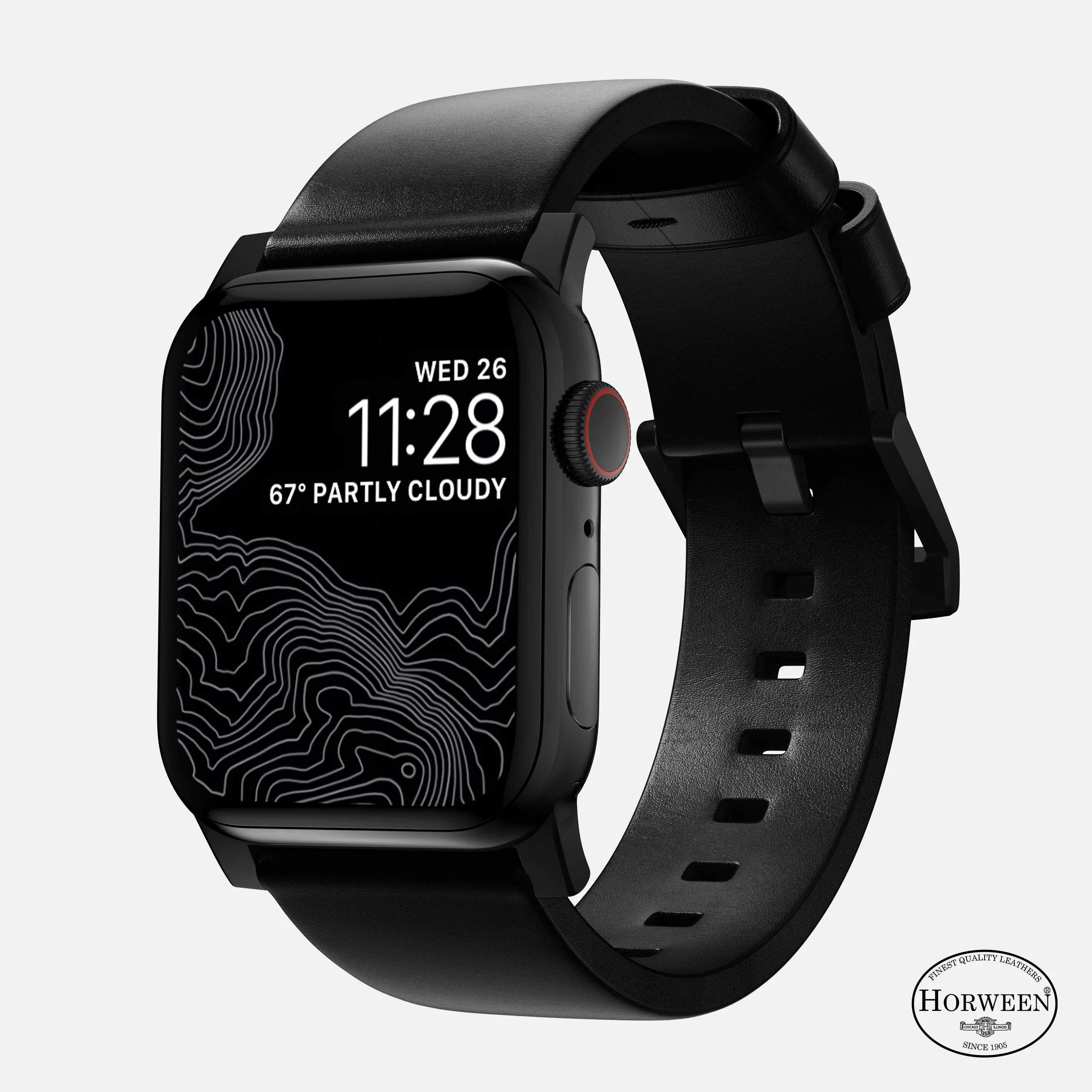 Nomad Bandje - Modern - 44/45/46/49 mm - Zwart - Zwarte Hardware - Image 2