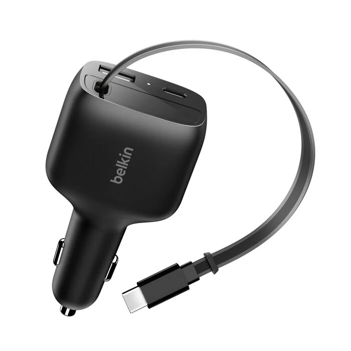 Belkin BoostCharge | 75W-autolader met uittrekbare USB-C-kabel - Image 4