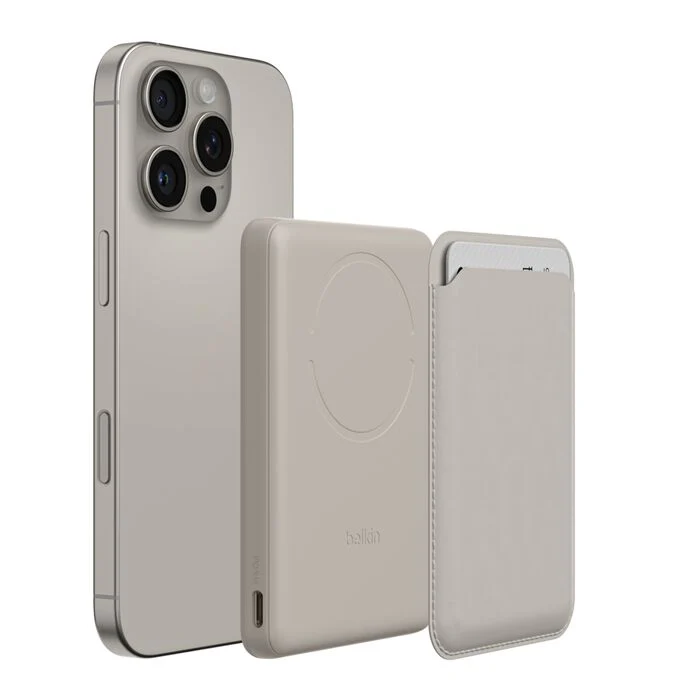 Belkin BoostCharge | Compacte magnetische 5.000mAh-powerbank met magnetische ring (7,5W) - Zandsteen - Image 6
