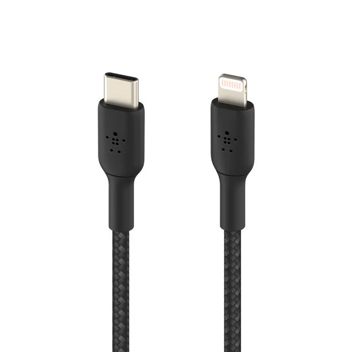 Belkin BoostCharge | Gevlochten USB-C/Lightning-kabel - 1 m - Zwart - Image 2