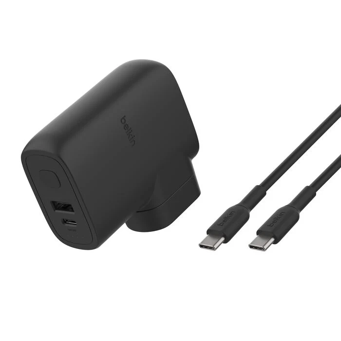 EOL Belkin BoostCharge | Hybride 25W-wandlader + 5.000mAh-powerbank & reisadapterset - Zwart - Image 2