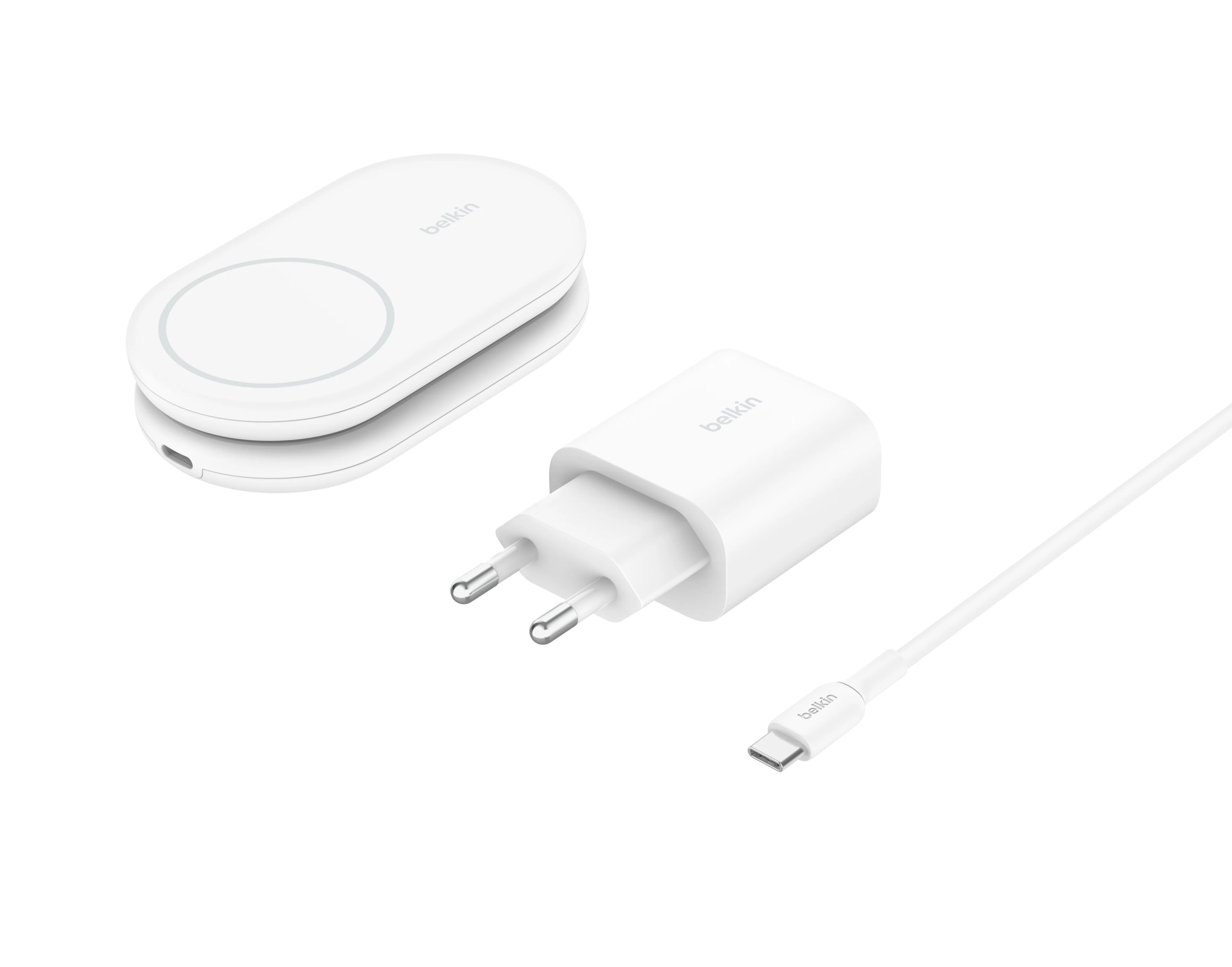 EOL Belkin BoostCharge Pro | 2-in-1 magnetisch draadloos laadstation met Qi2 (15 W) - Wit - Image 6