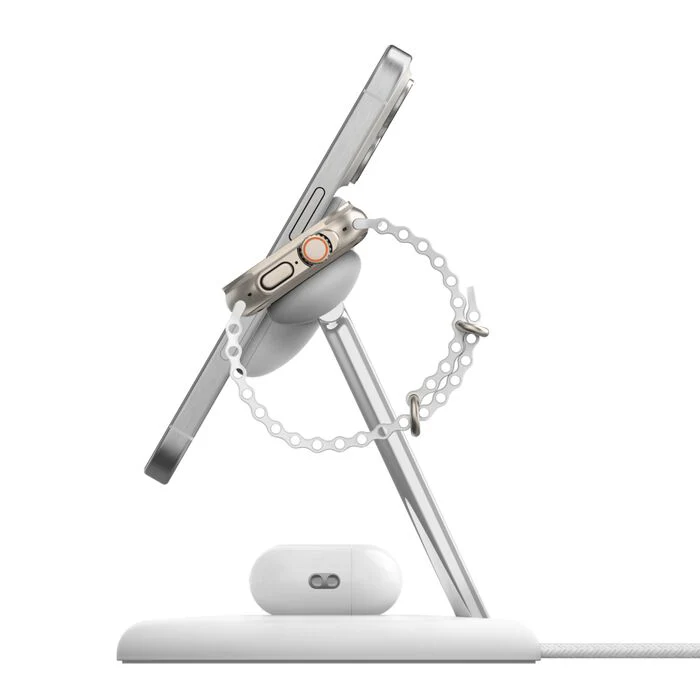 Belkin BoostCharge Pro | 3-in-1 magnetische draadloze laadstandaard met Qi2 (15 W) - Wit - Image 5