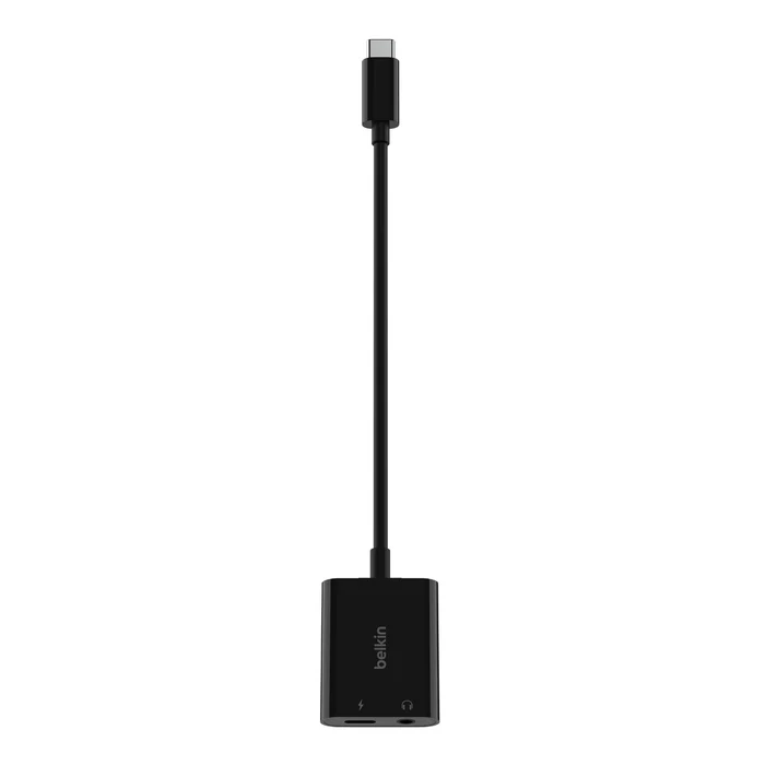 Belkin RockStar | 3,5mm-audio- en USB-C-oplaadadapter - Zwart - Image 2